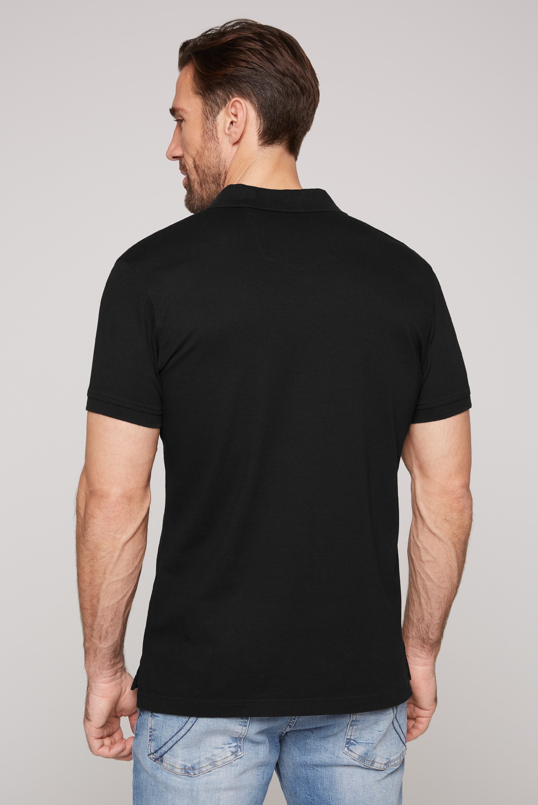 CAMP DAVID Poloshirt met kleine logo-borduursel op borsthoogte