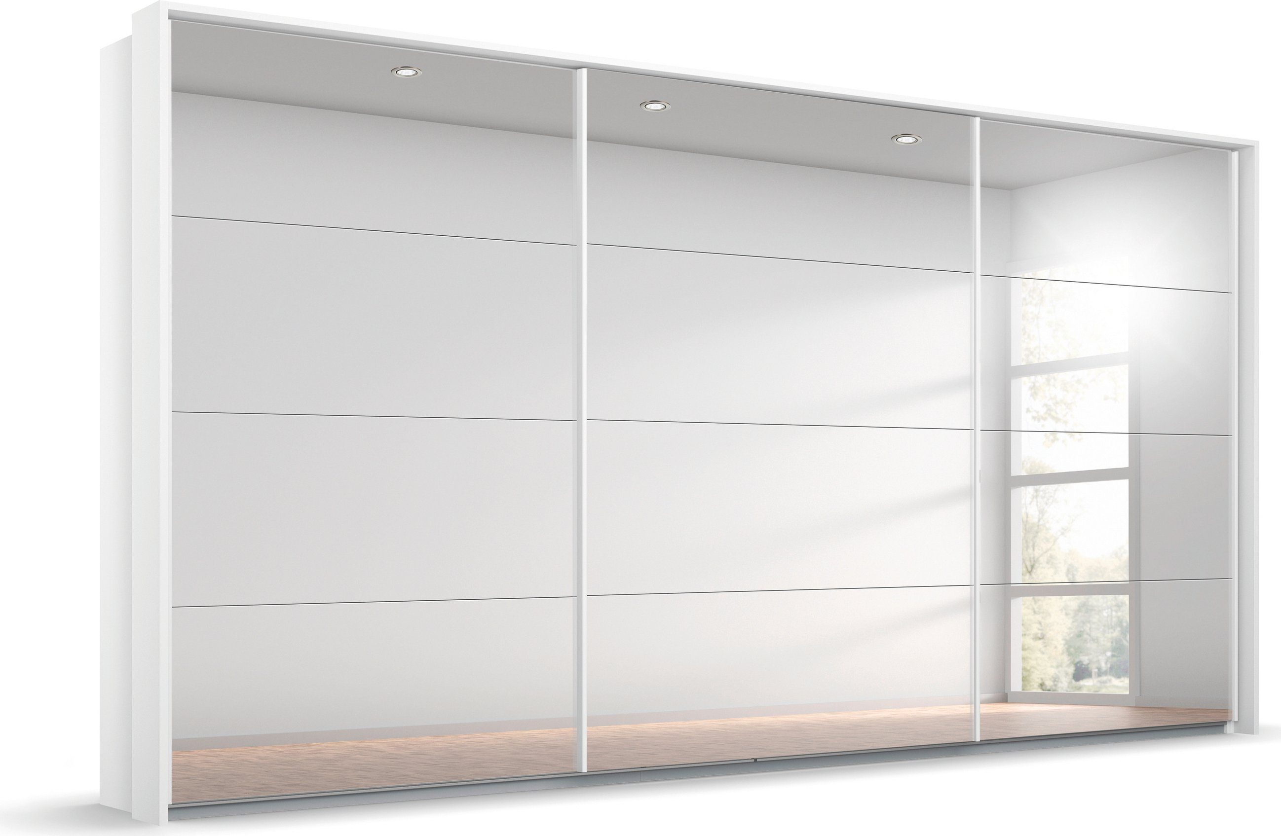 rauch Zweefdeurkast Oteli met spiegelfront en passe-partout, optioneel met verlichting