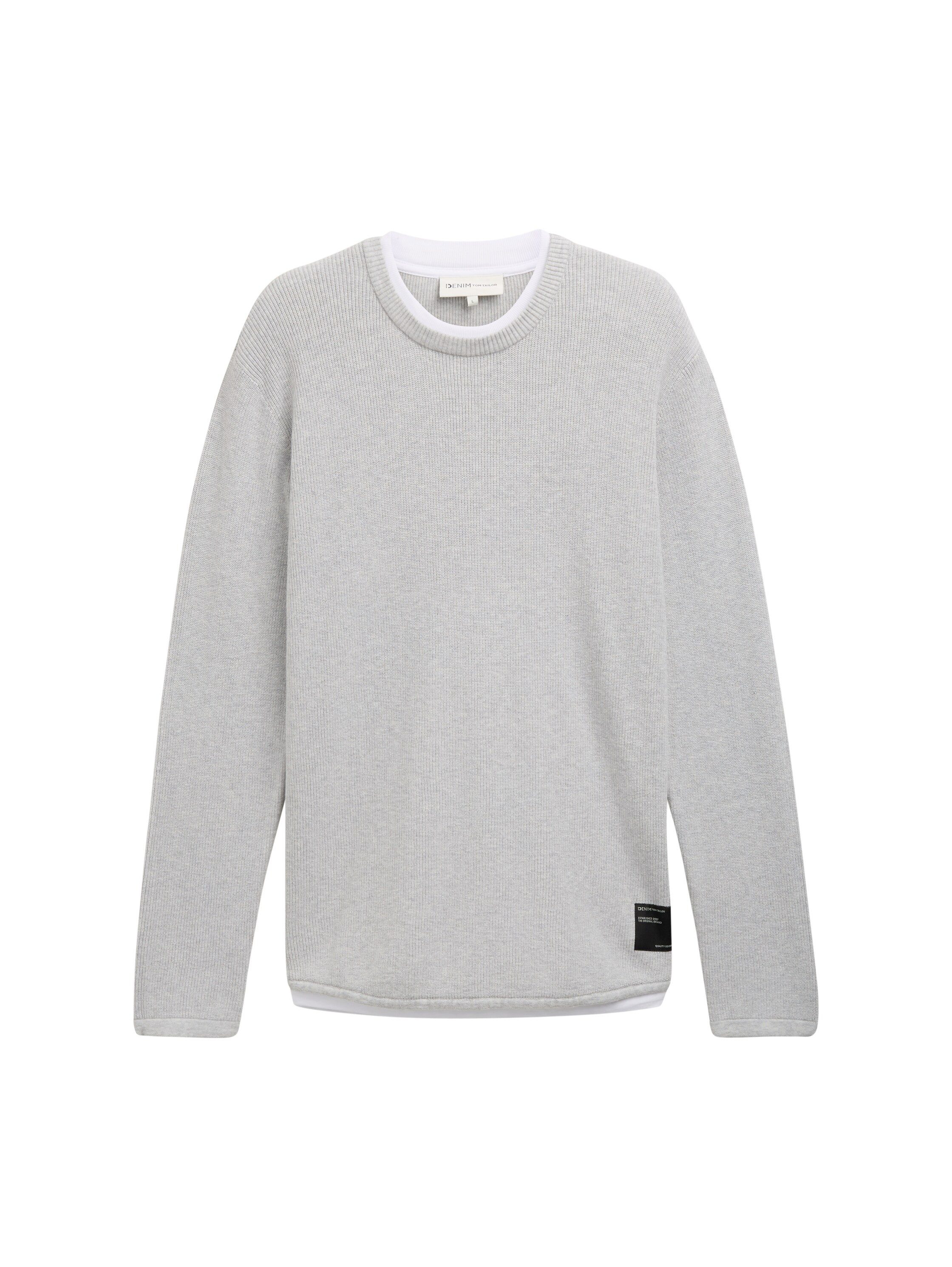Tom Tailor Denim 2-in-1-trui met structuur