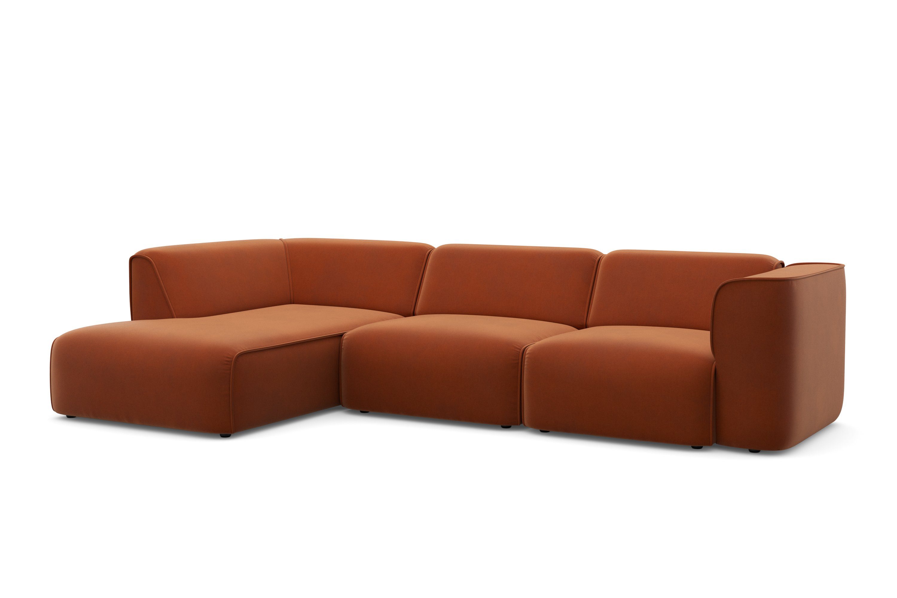 RAUM.ID Hoekbank Merid L-vorm, altijd uitbreidbaar met modules, B/D/H: 295/162/70 cm