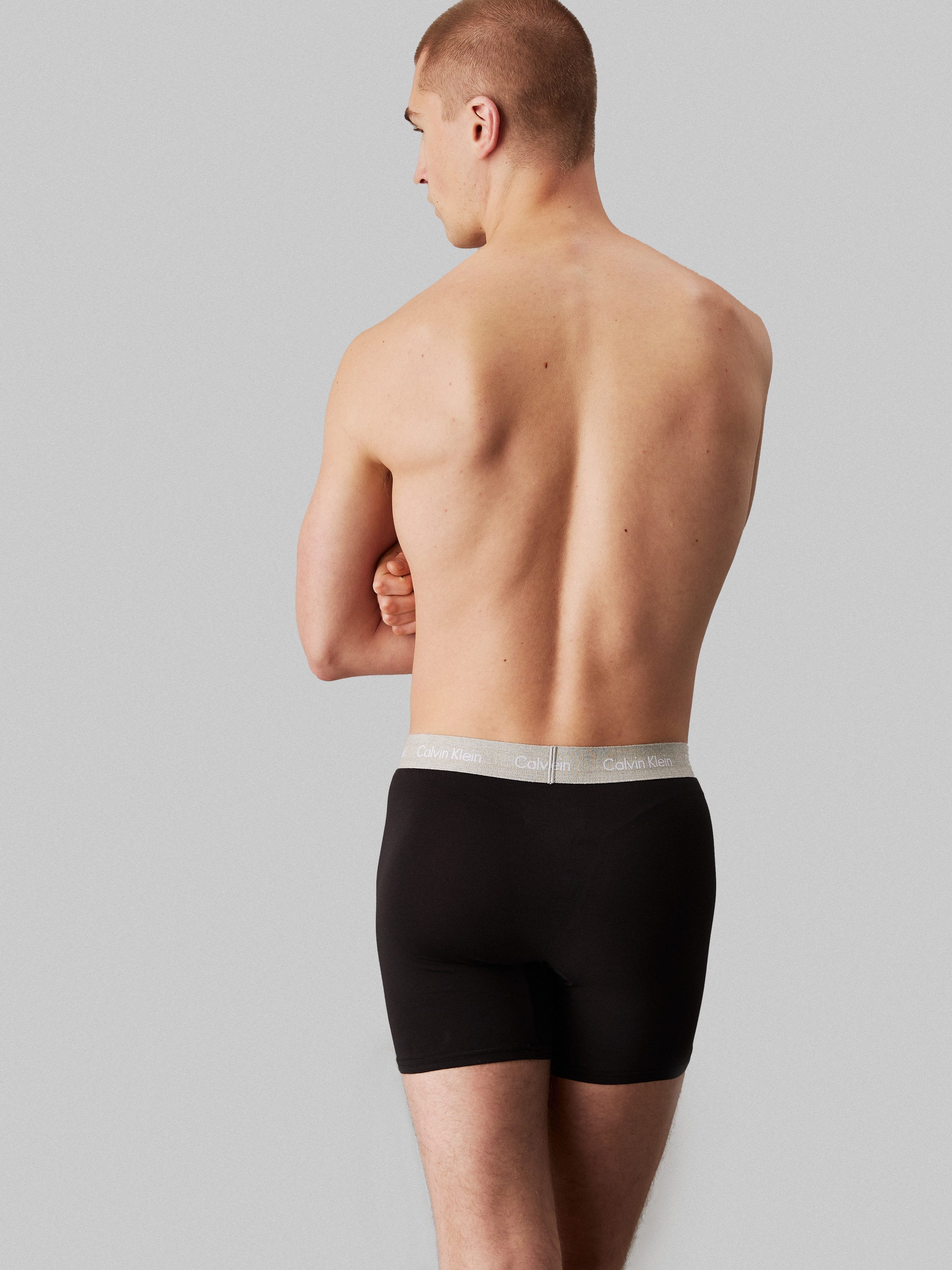Calvin Klein Boxershort BOXER BRIEF 5PK met langere pijpen en logo-elastische tailleband (5 stuks) (5 stuks Set van 5)