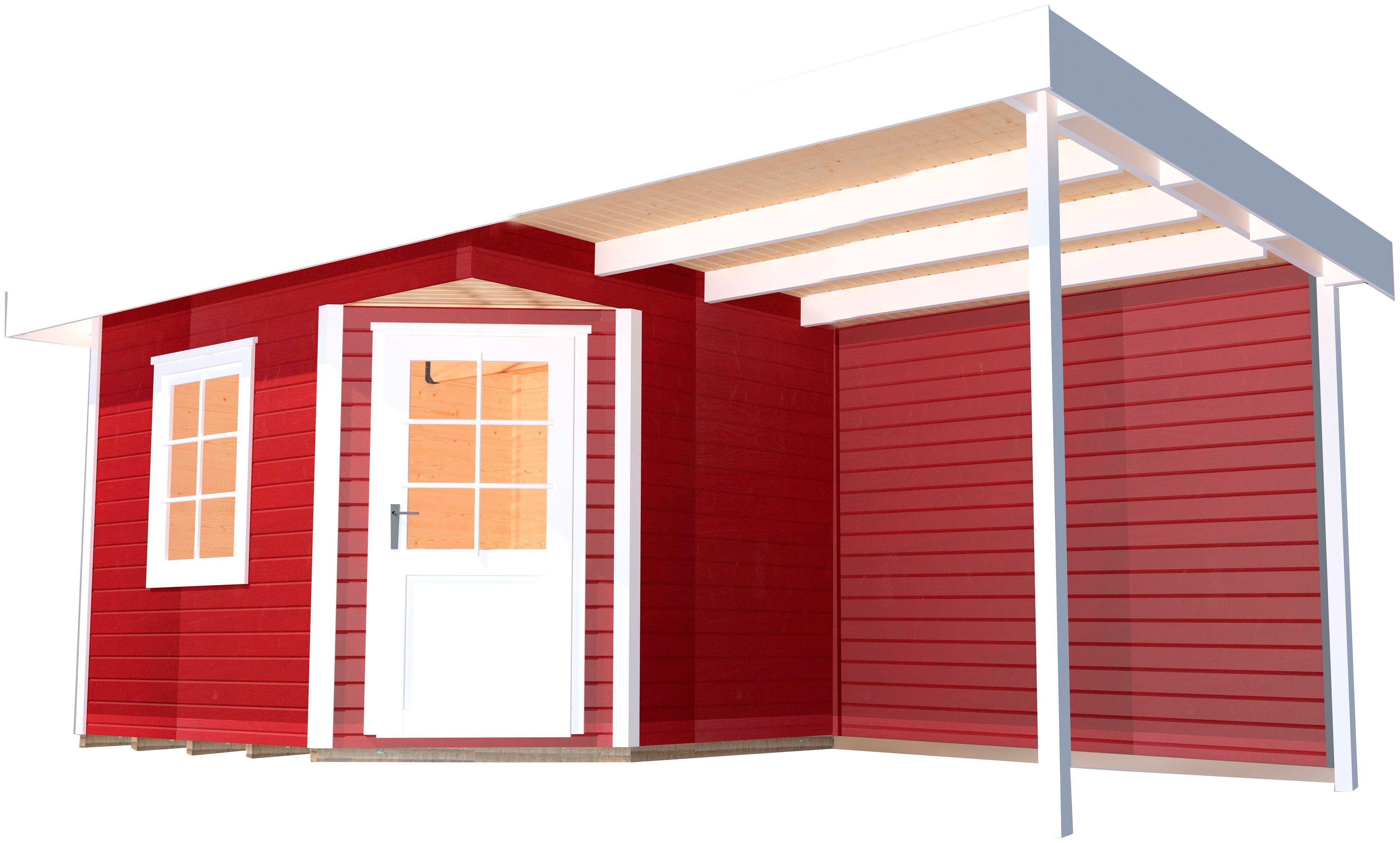 weka Tuinhuisje Designhaus 213A Maat 2 (set) houten tuinhuisjes rood