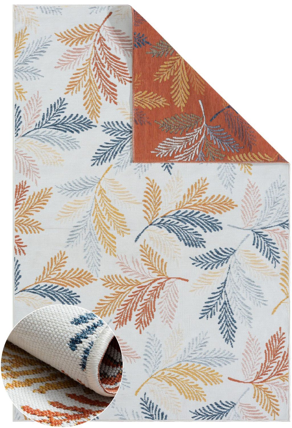 Myflair Möbel & Accessoires Vloerkleed Johanna voorraadopruiming Omkeerbaar tapijt, bladerenmotief, geschikt voor buiten, balkon, terras
