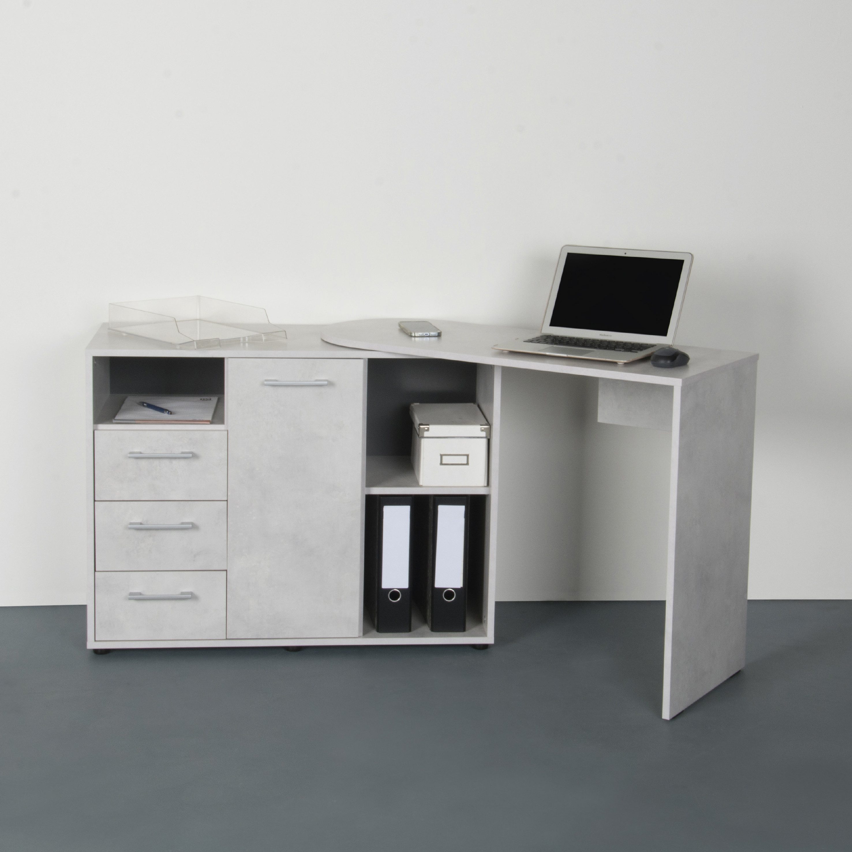 VOGL Möbelfabrik Bureau draaibaar tafelblad, ruimtebesparend, made in germany