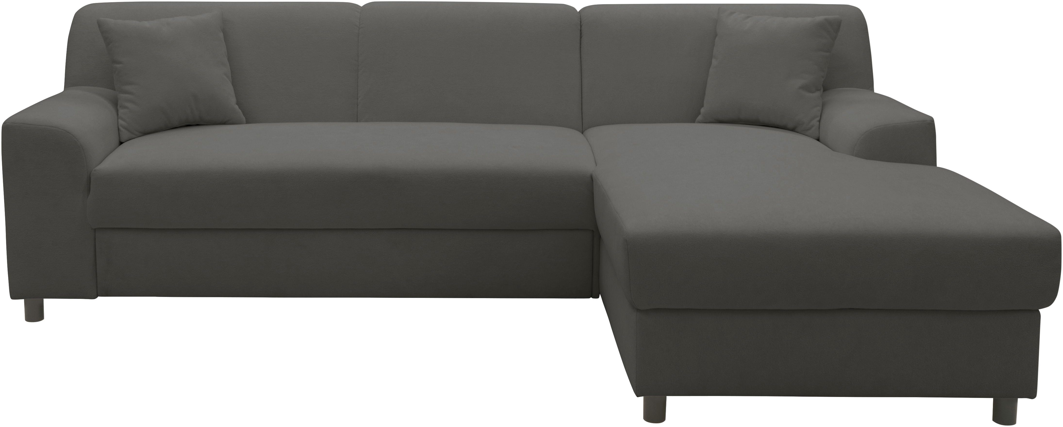 INOSIGN Hoekbank Turah 2, L-vorm, in Cord en waterafstotende microvezel, Vering B/D/H: 241/146/79 cm, incl. sierkussen, optioneel met bedfunctie