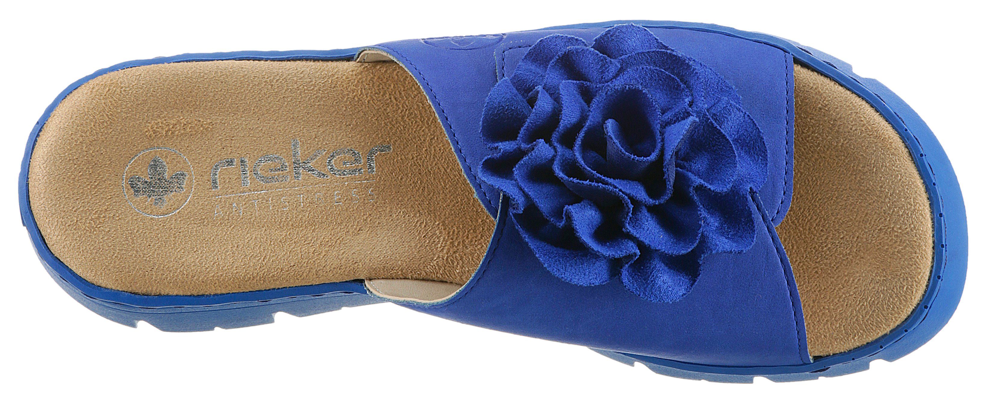 Rieker Slippers plateau, zomerschoen, slippers met praktische klittenband