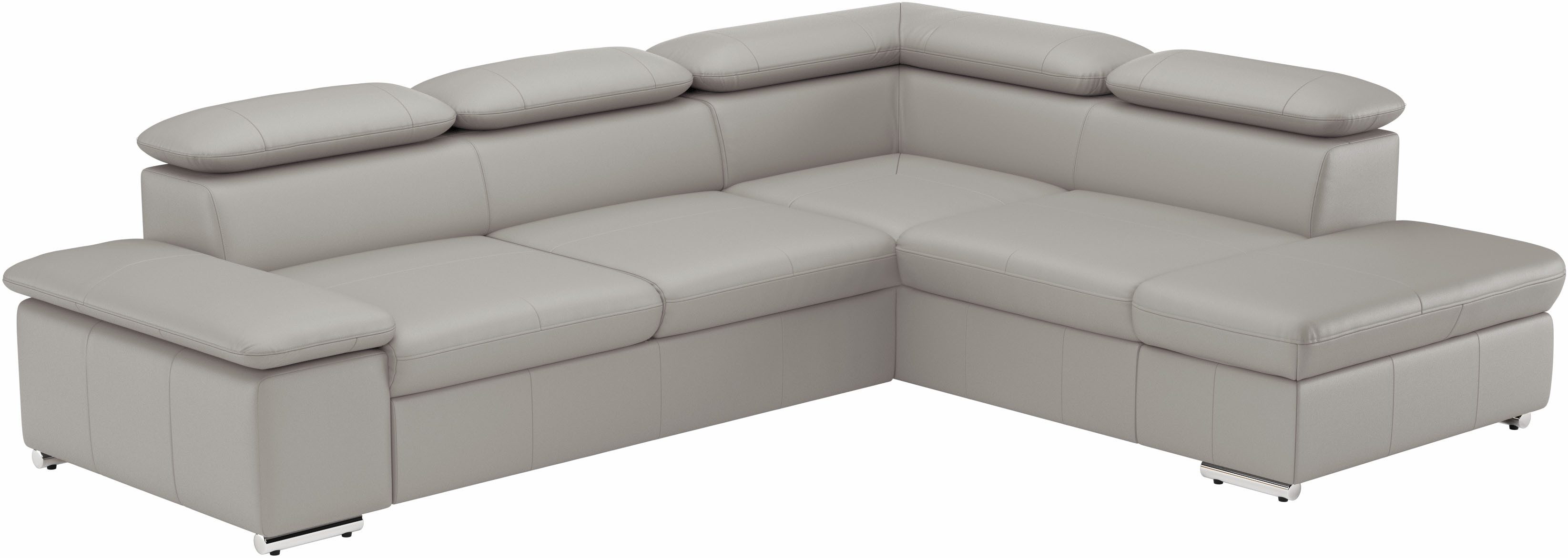 sit&more Hoekbank Valentine, L-vorm, bank met verstelbare arm- en hoofdsteun