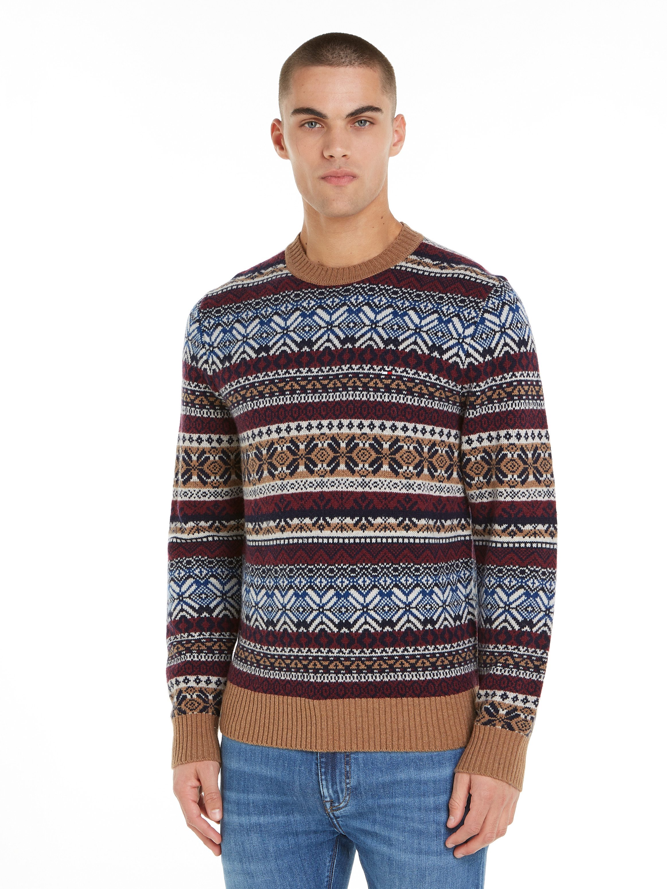 Tommy Hilfiger Trui met ronde hals GIFTING WOOL BLEND FAIRISLE C NK