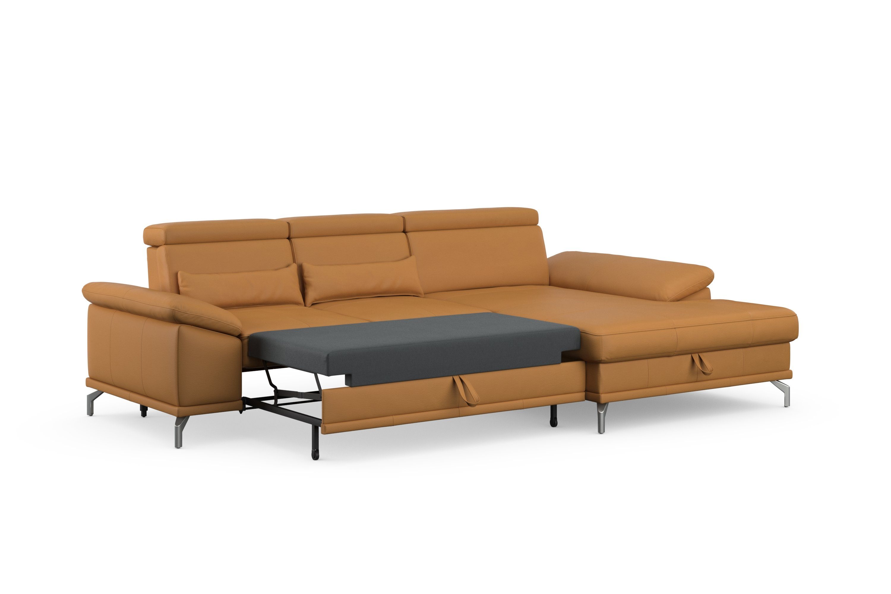 sit&more Hoekbank Cabrio L-vorm, met zitdiepteverstelling, arm- en hoofdsteunverstelling