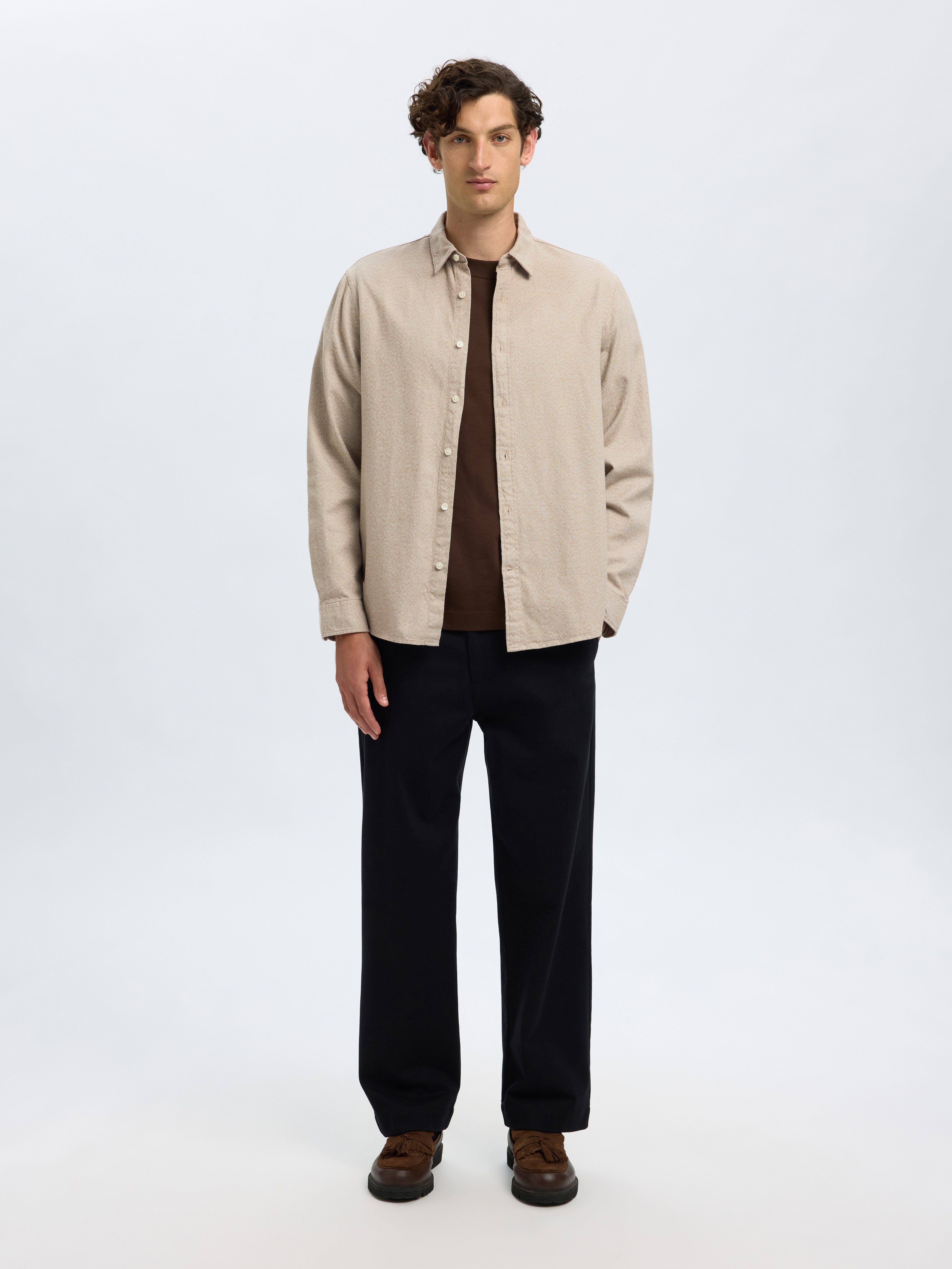 SELECTED HOMME Overhemd met lange mouwen SLHREGNOAH BRUSHED TWIST SHIRT LS NOOS