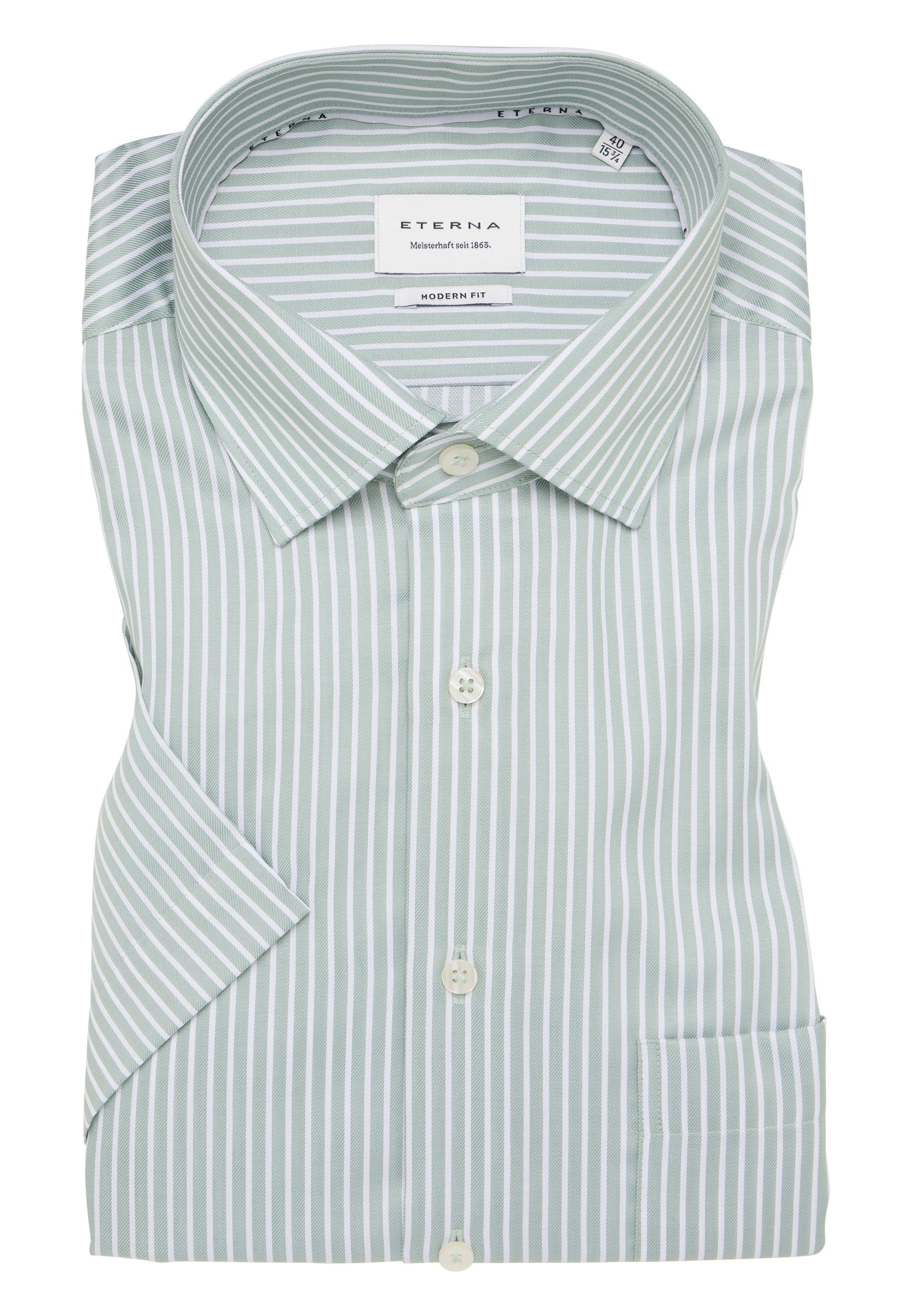 Eterna Overhemd met korte mouwen MODERN FIT NON IRON (strijkvrij)