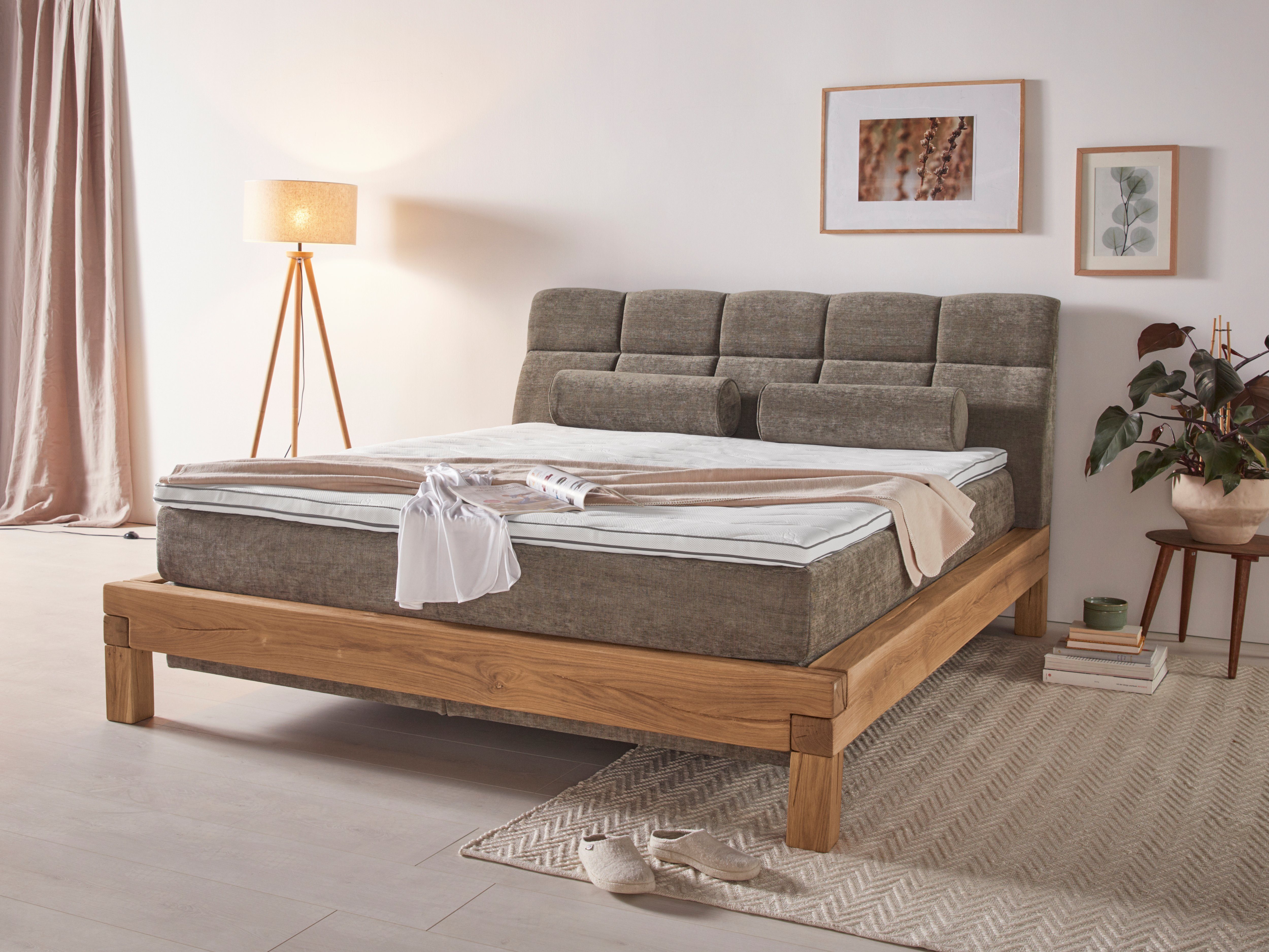 Home affaire Boxspring Villads Ligoppervlak: 180x200 cm, inside-boxspringonderbouw, gerecyclede stoffen