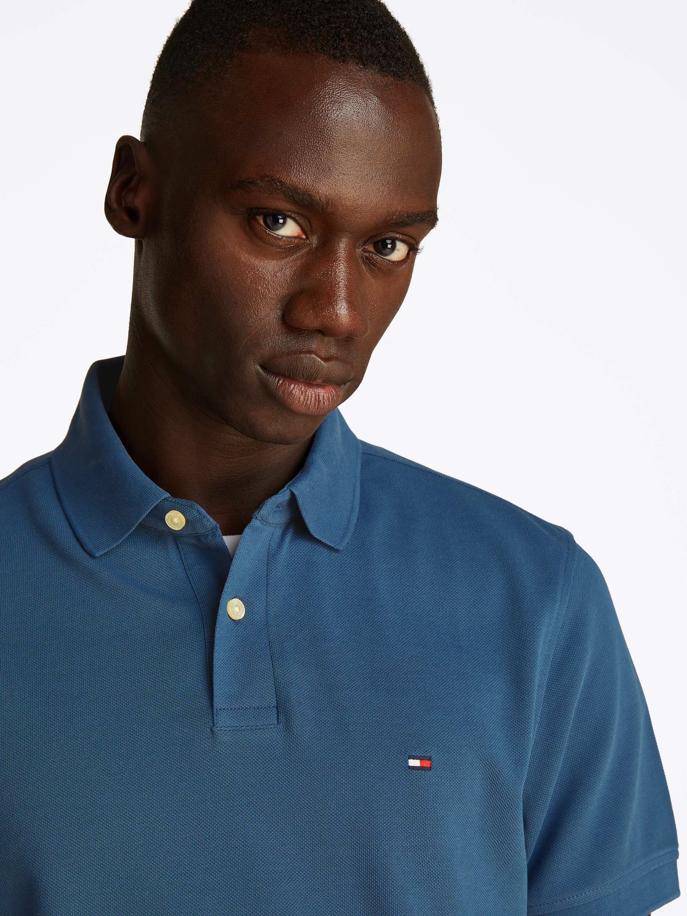 Tommy Hilfiger Poloshirt 1985 REGULAR POLO met contraststrepen en knoopsluiting