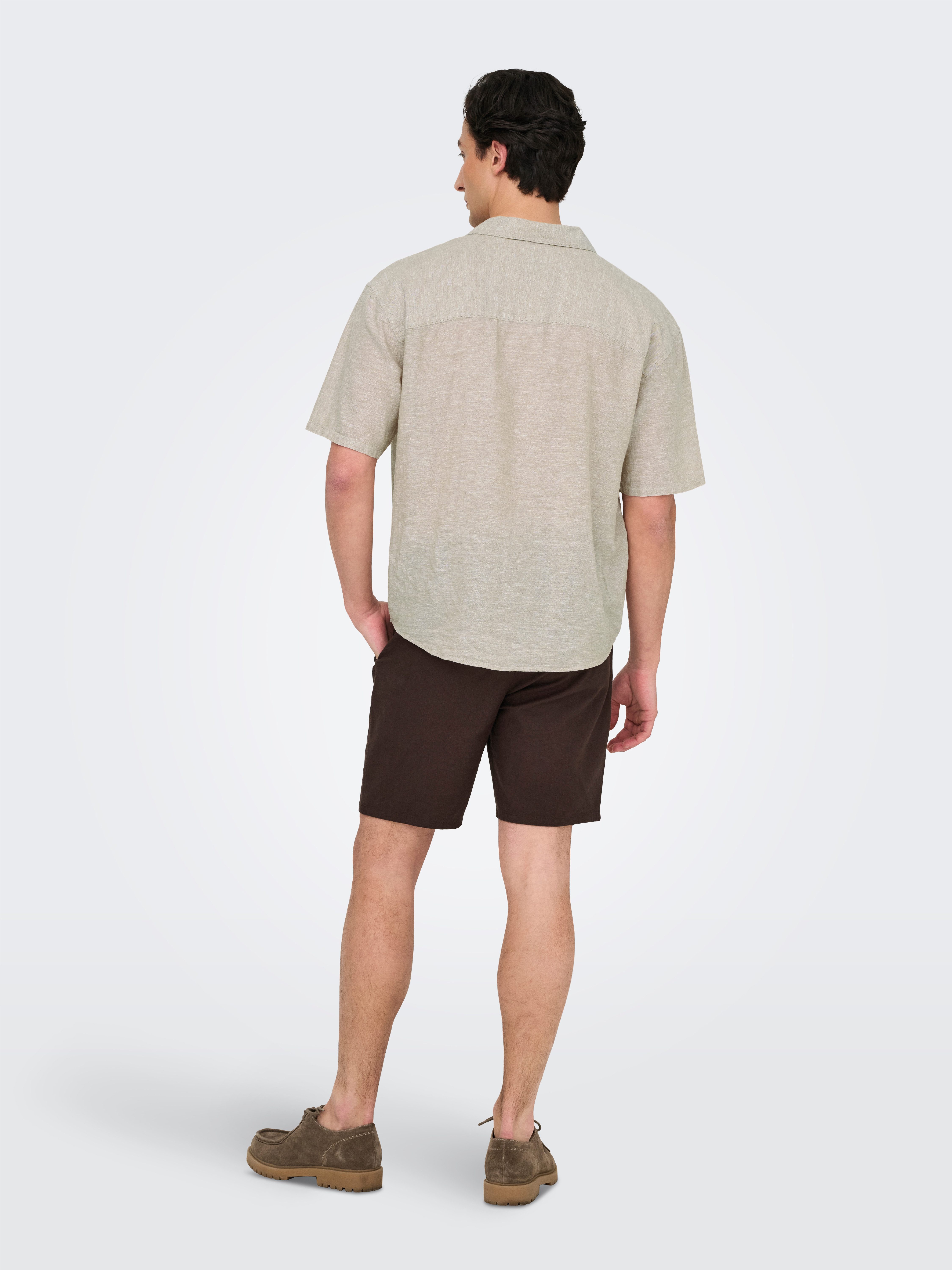 ONLY & SONS Overhemd met korte mouwen ONSCAIDEN LIFE RELAX SS RESORT 1PKT SHIR