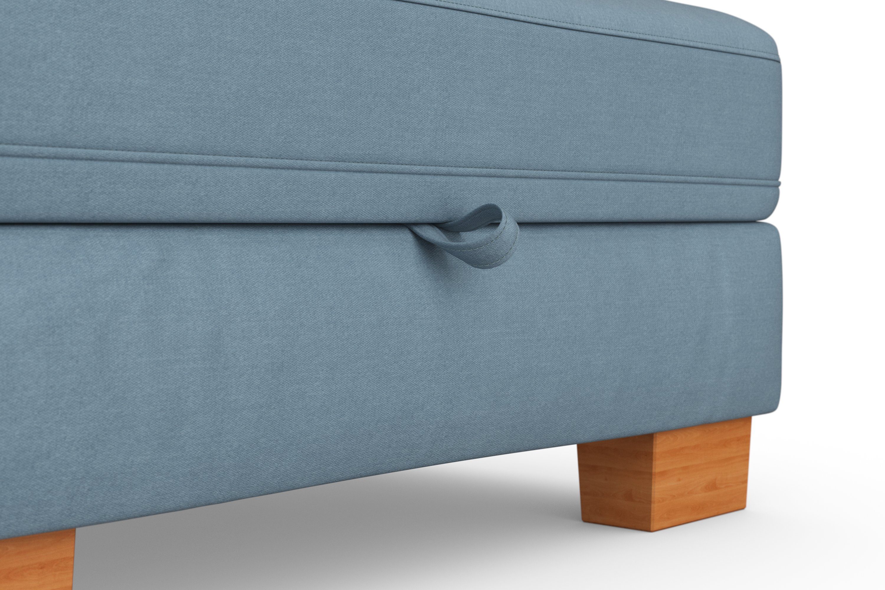 sit&more Zithoek Dundee U-vorm met binnenvering en massief houten poten, naar keuze met verstelbare hoofdsteun