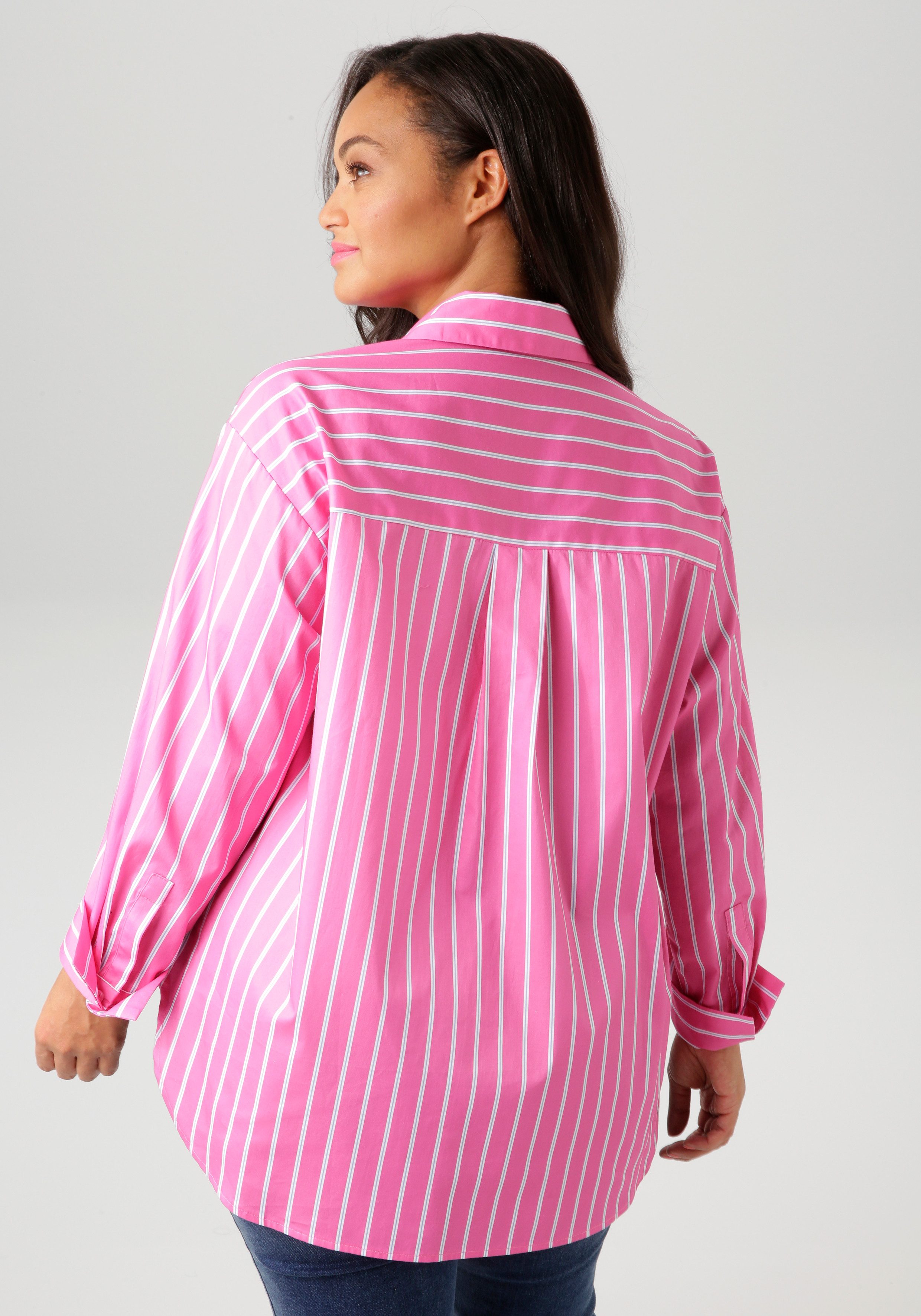 Aniston PLUS Overhemdblouse in 2 verschillende streepdesigns - nieuwe collectie