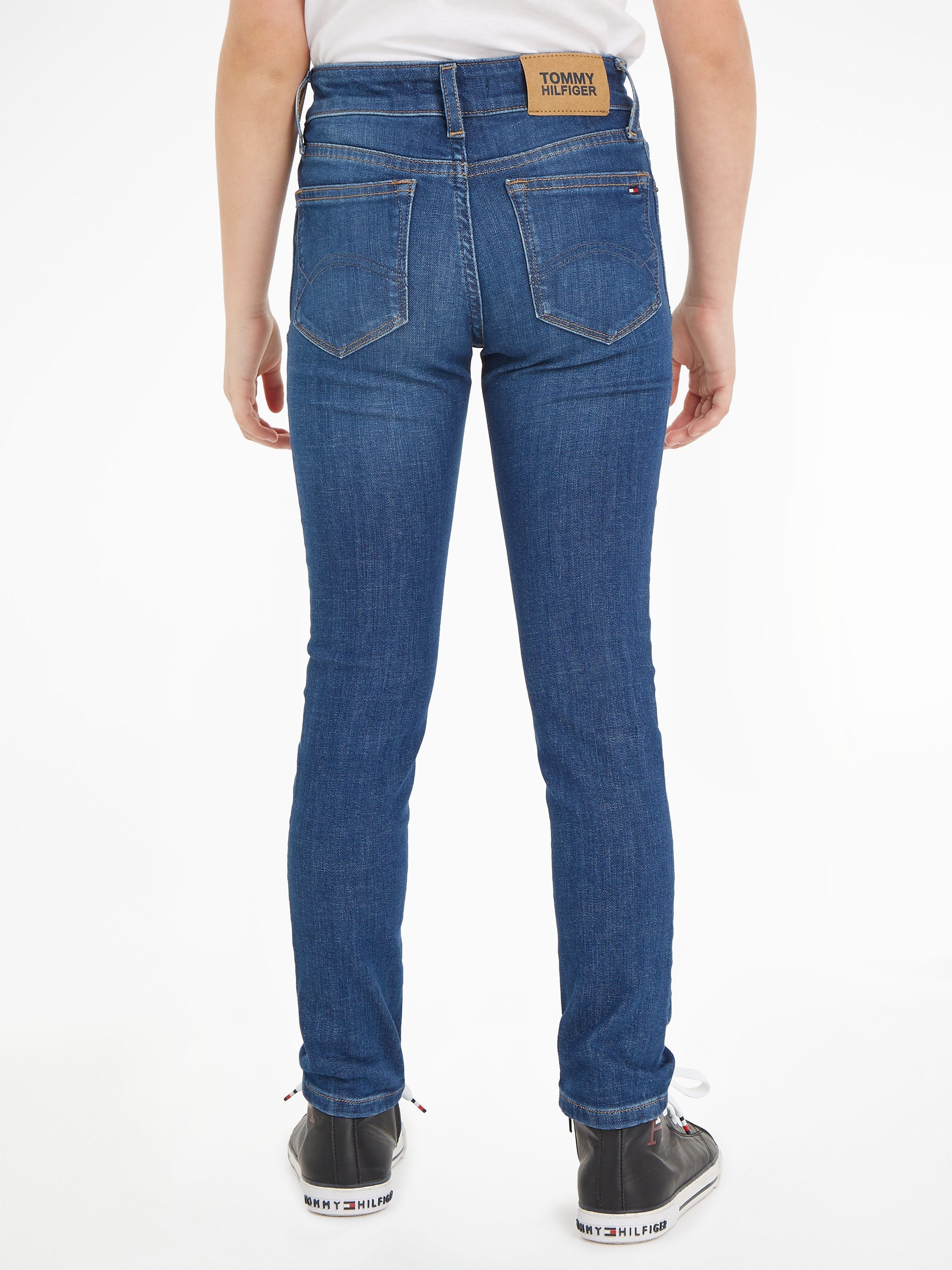 Tommy Hilfiger Slim fit jeans NORA DARK WASH in blauwe wassing