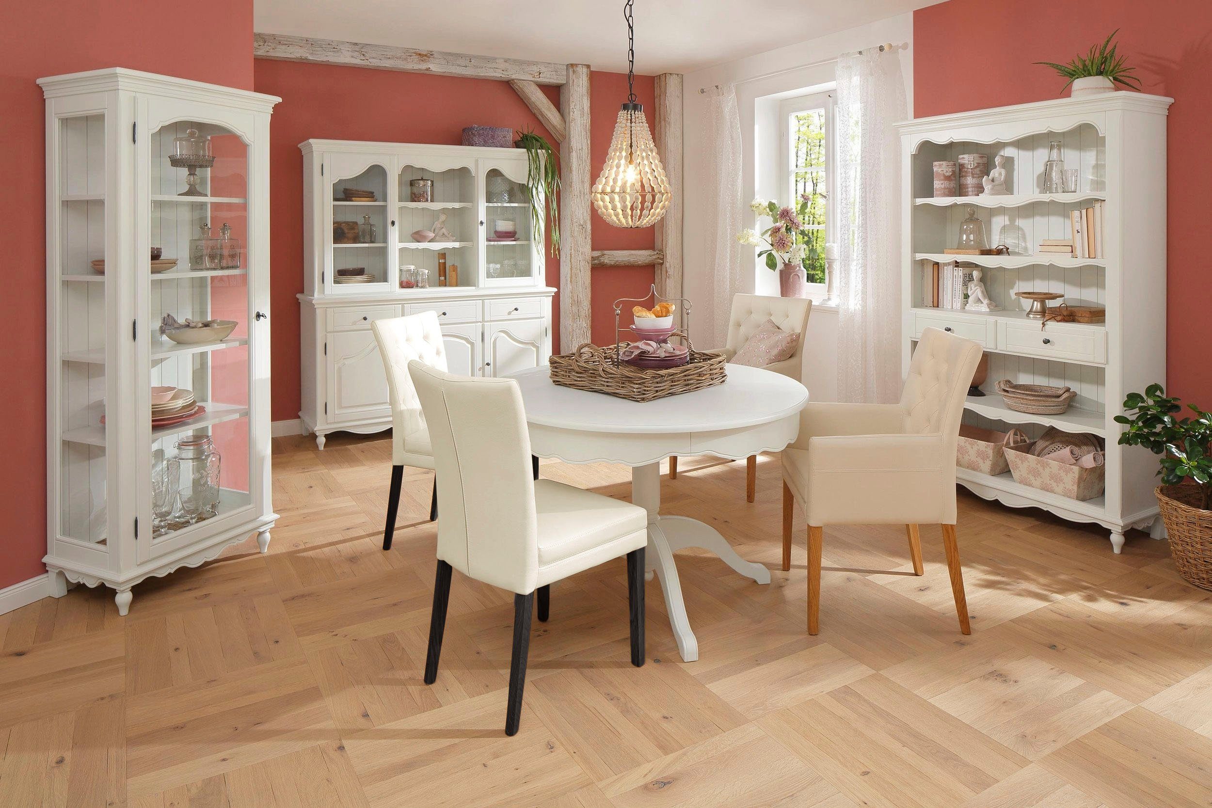 Home affaire Stoel met 4 poten Colorado Poten van beuken, wengékleurig gelakt, in set van 2, 4 of 6