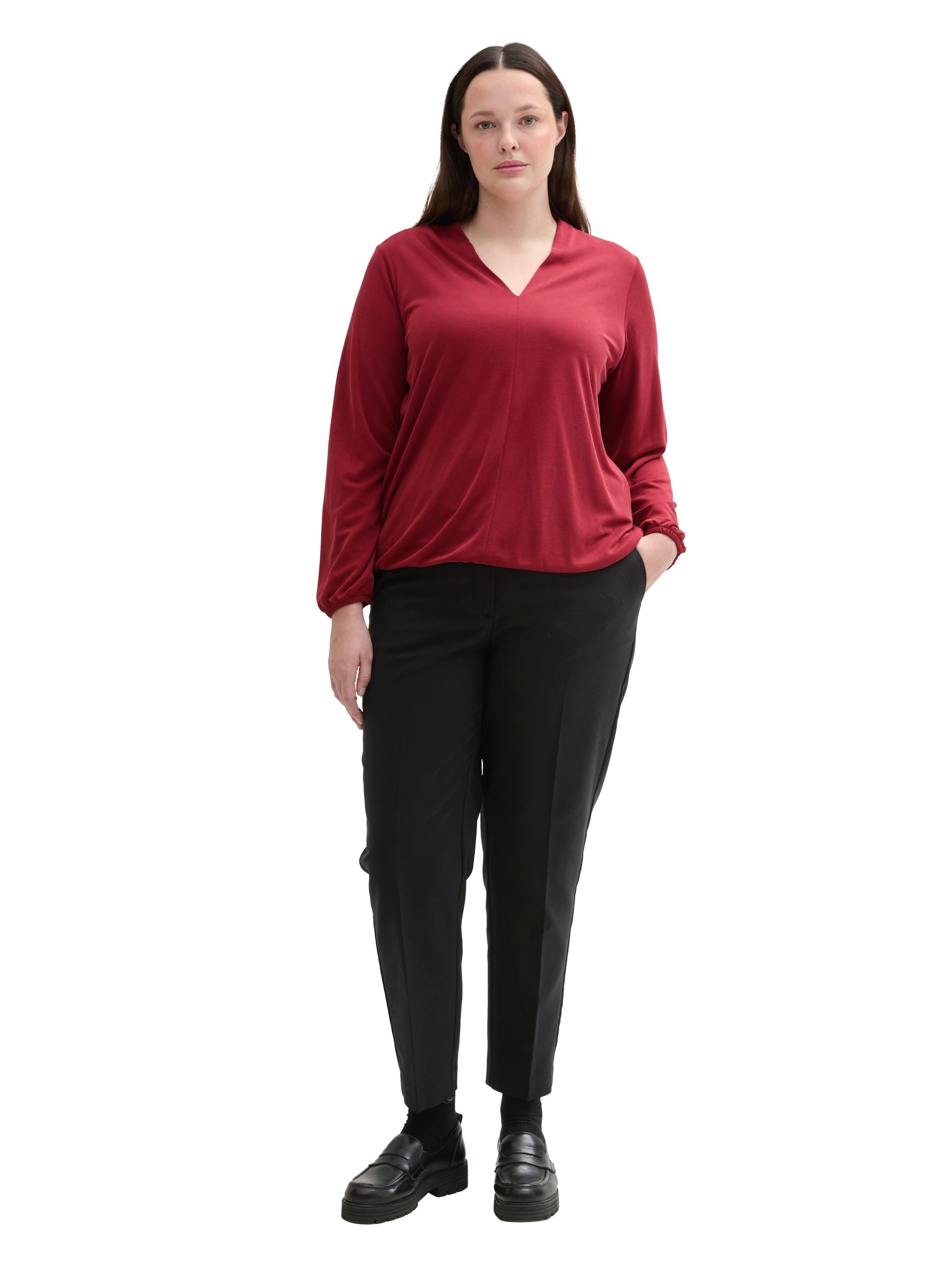 TOM TAILOR MY TRUE ME Shirt met lange mouwen met v-hals