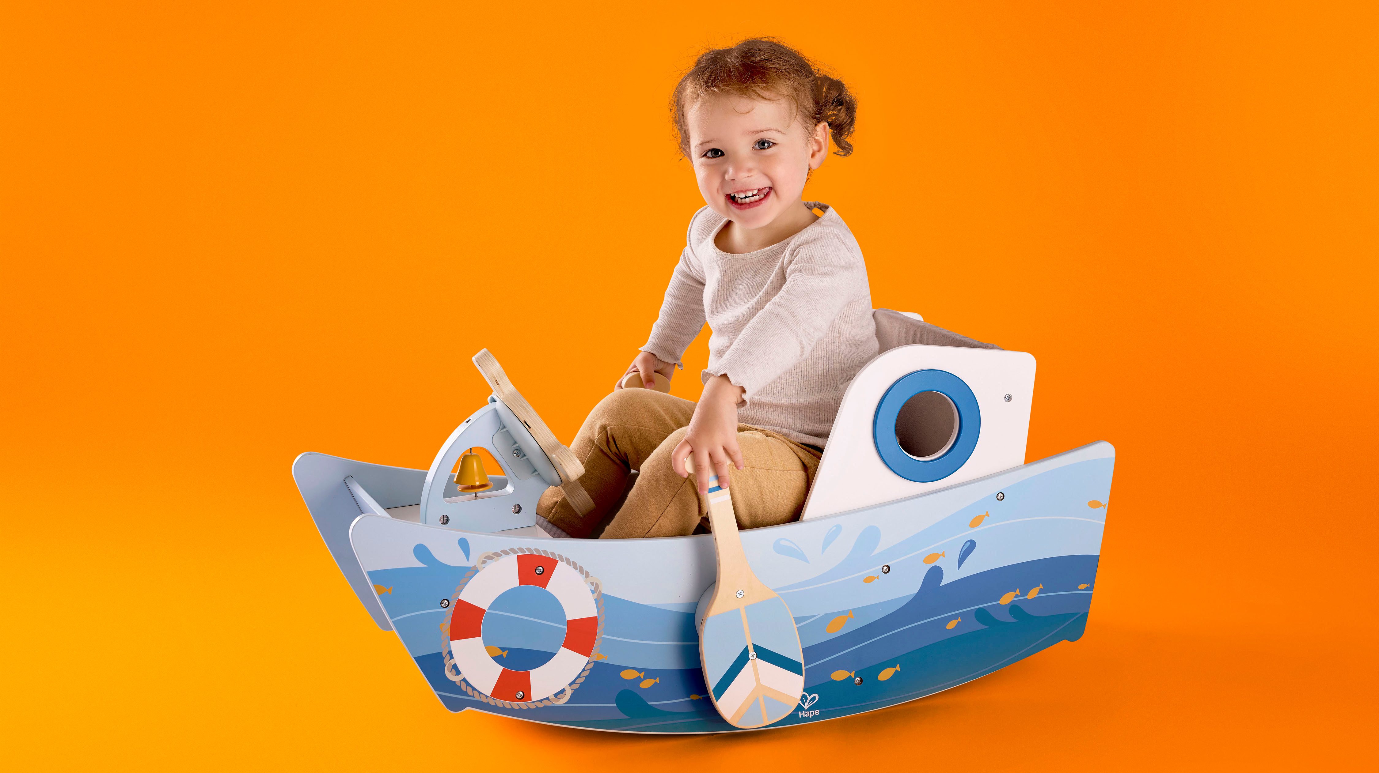 Hape Schommelboot Met stuurwiel