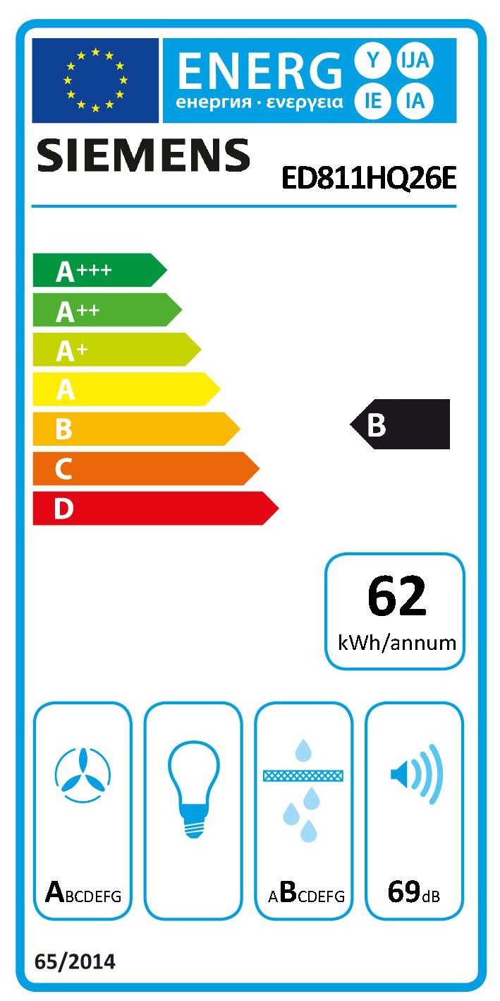 SIEMENS Kookplaat met afzuigkap ED811HQ26E met vlak kanaal (set)