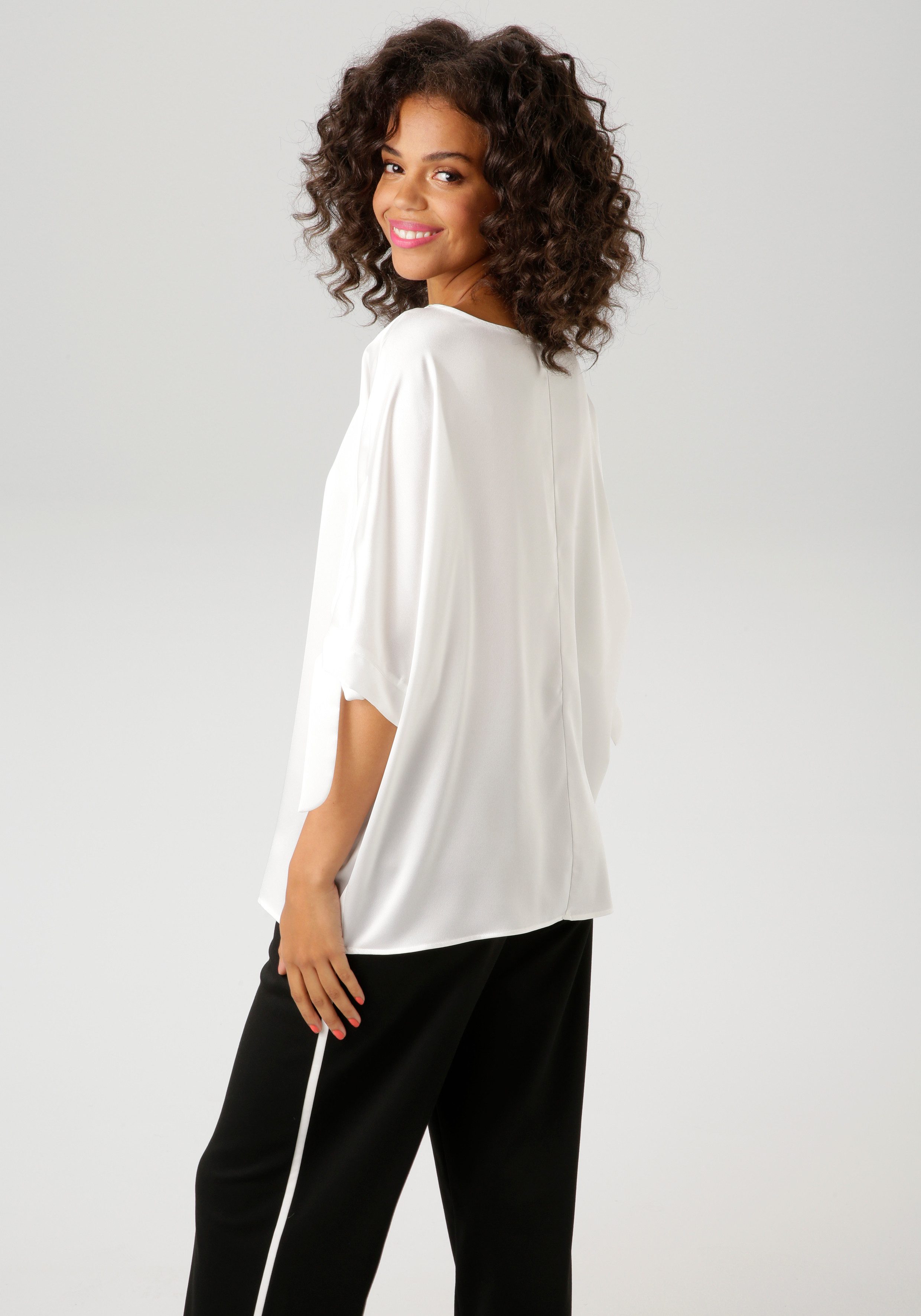 Aniston CASUAL Blouse zonder sluiting met verfijnde uitsnijdingen aan de 3/4 lange mouwen - nieuwe collectie