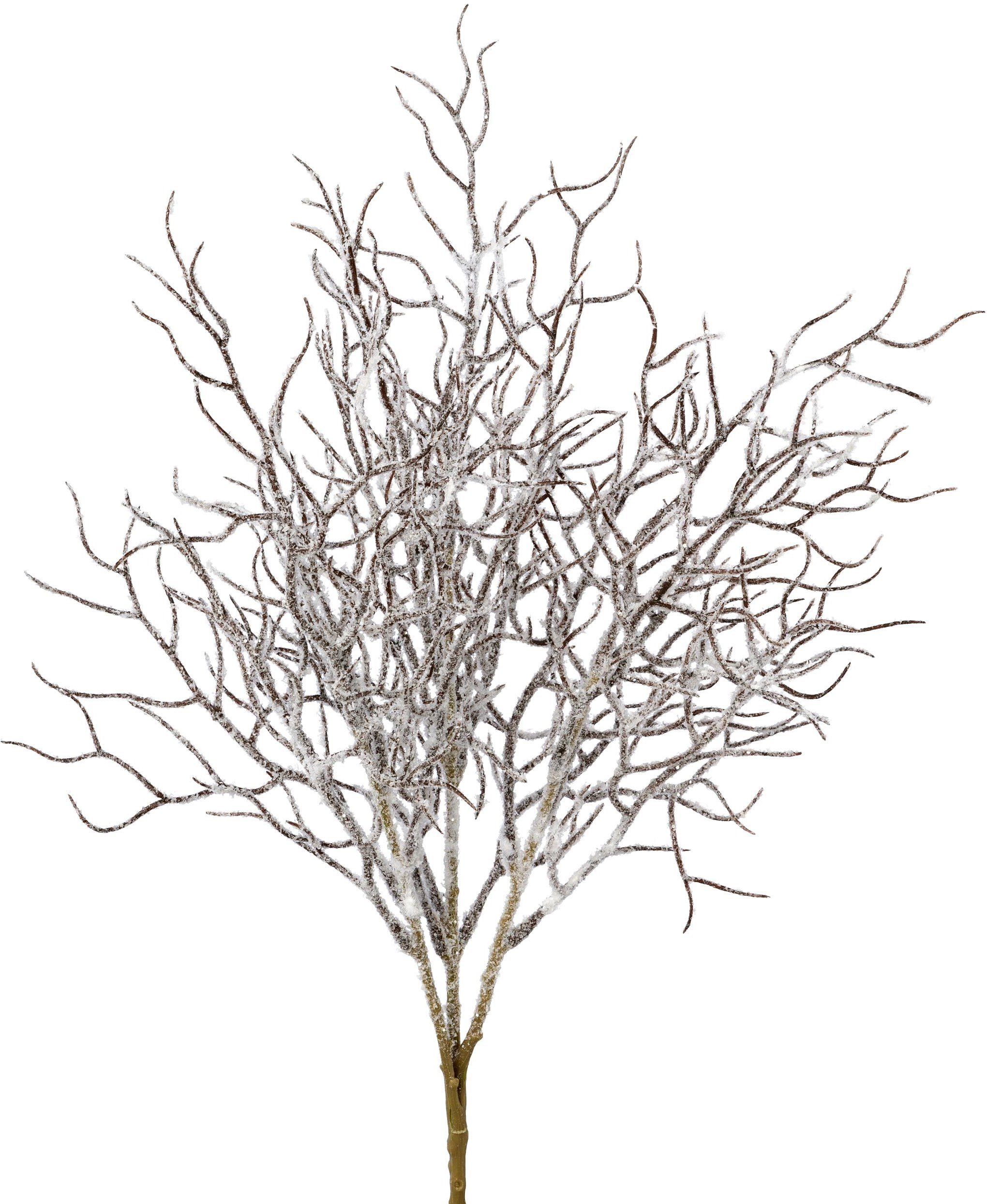 Creativ green Winterse kunstplant Kerst versiering Decoratietak met kunstsneeuw, 2-delige set (2 stuks)