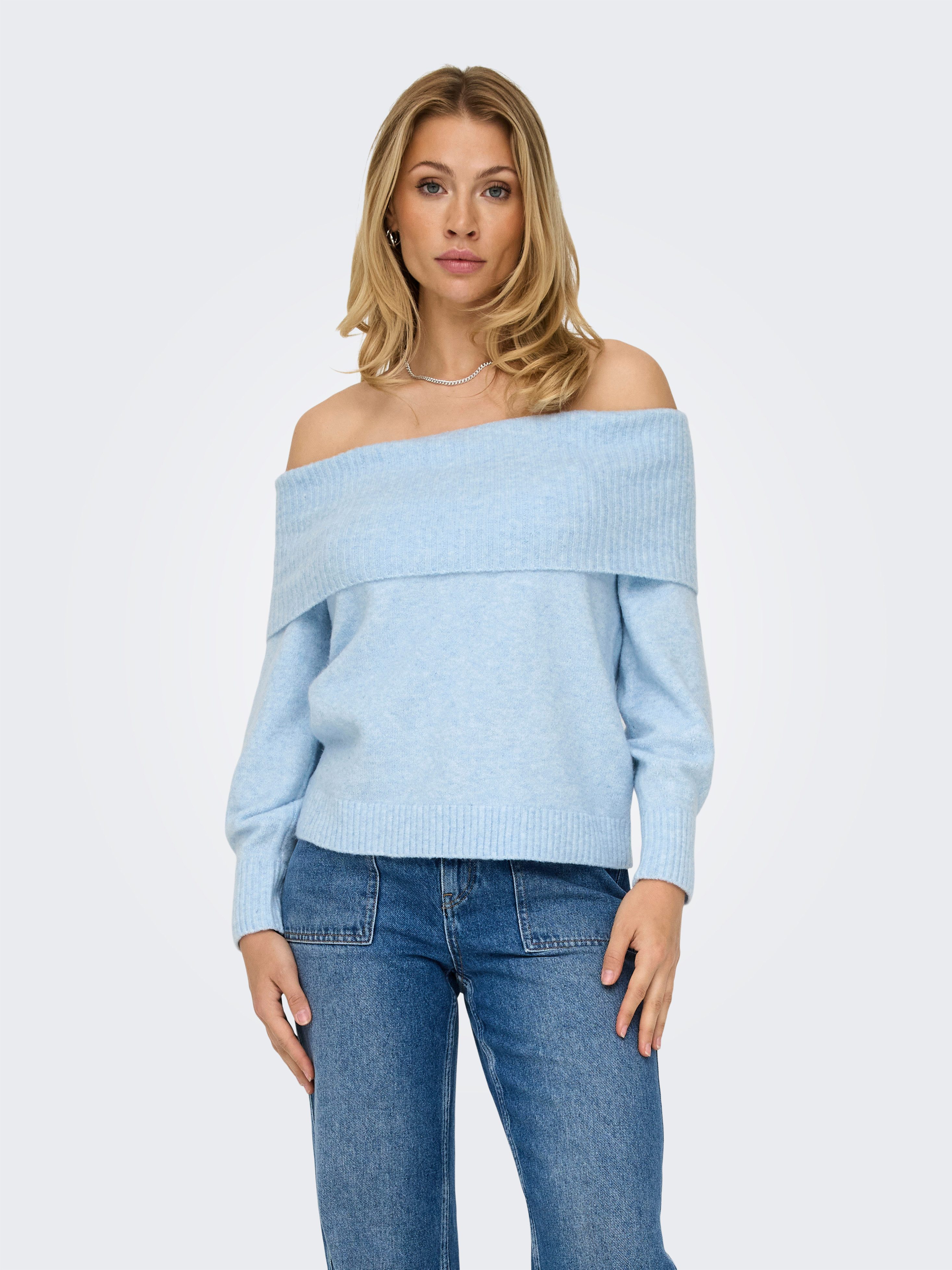 Only Trui met carmenhals ONLJEANETT LIFE L S OFF SHOULDER CC KNT