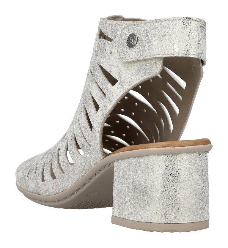 Rieker Sandaaltjes zomerschoen, sandaal, blokhak, in metallic-look