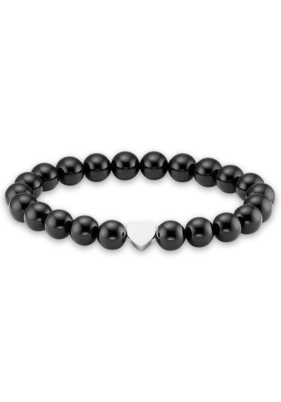 Firetti Armband Sieraad cadeau hart element, steenarmband, partnerarmband unisex armbanden zwart