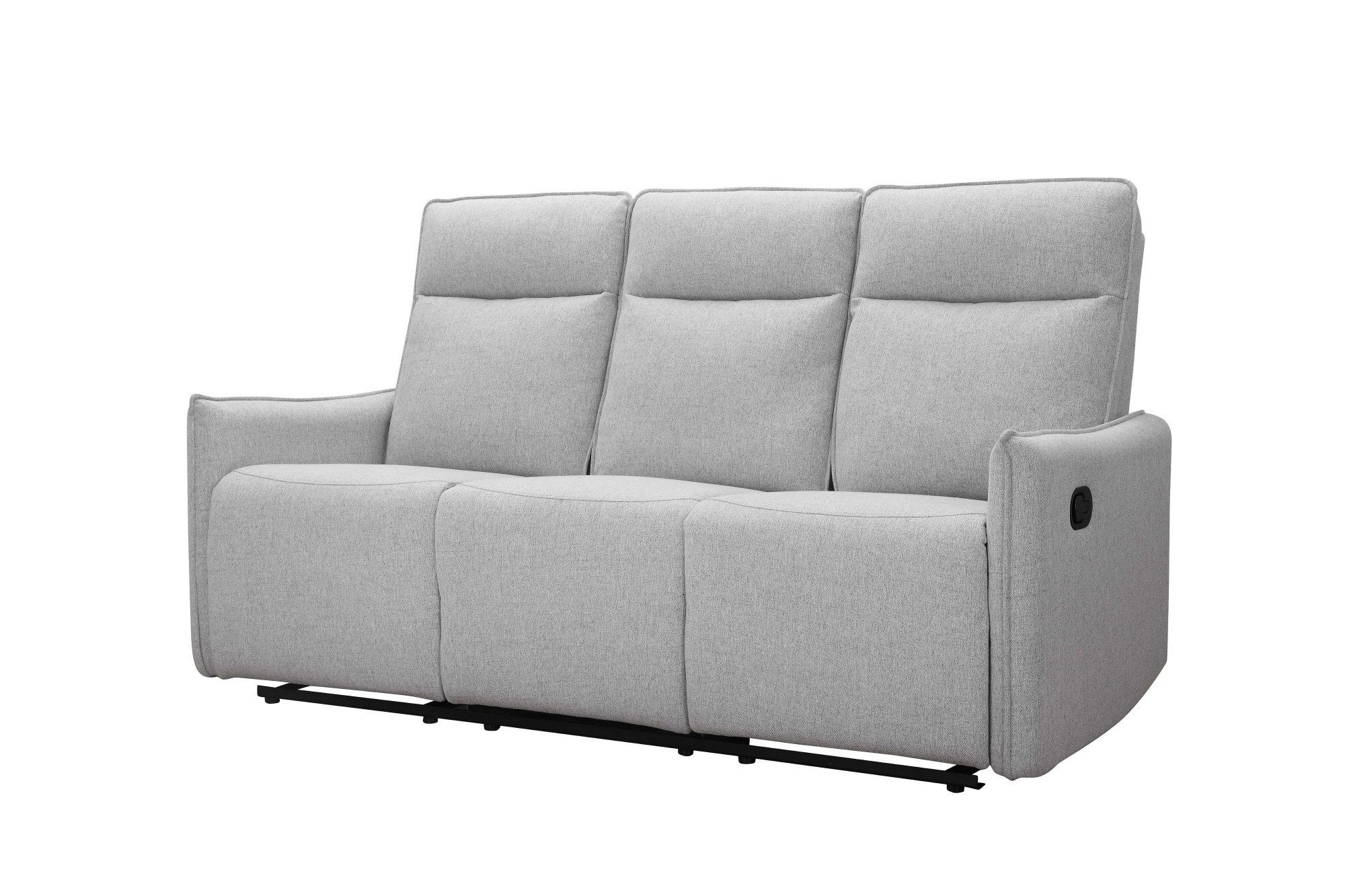 Dorel Home 3-zitsbank Lugo, bioscoopbank met relaxfunctie in kunstleer en geweven stof
