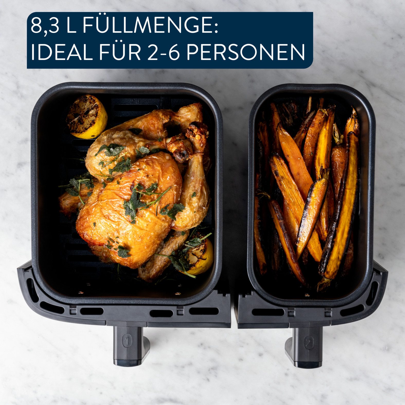 Tefal Airfryer Jamie Oliver by Tefal EY90JDE Dual Easy Fry & Grill