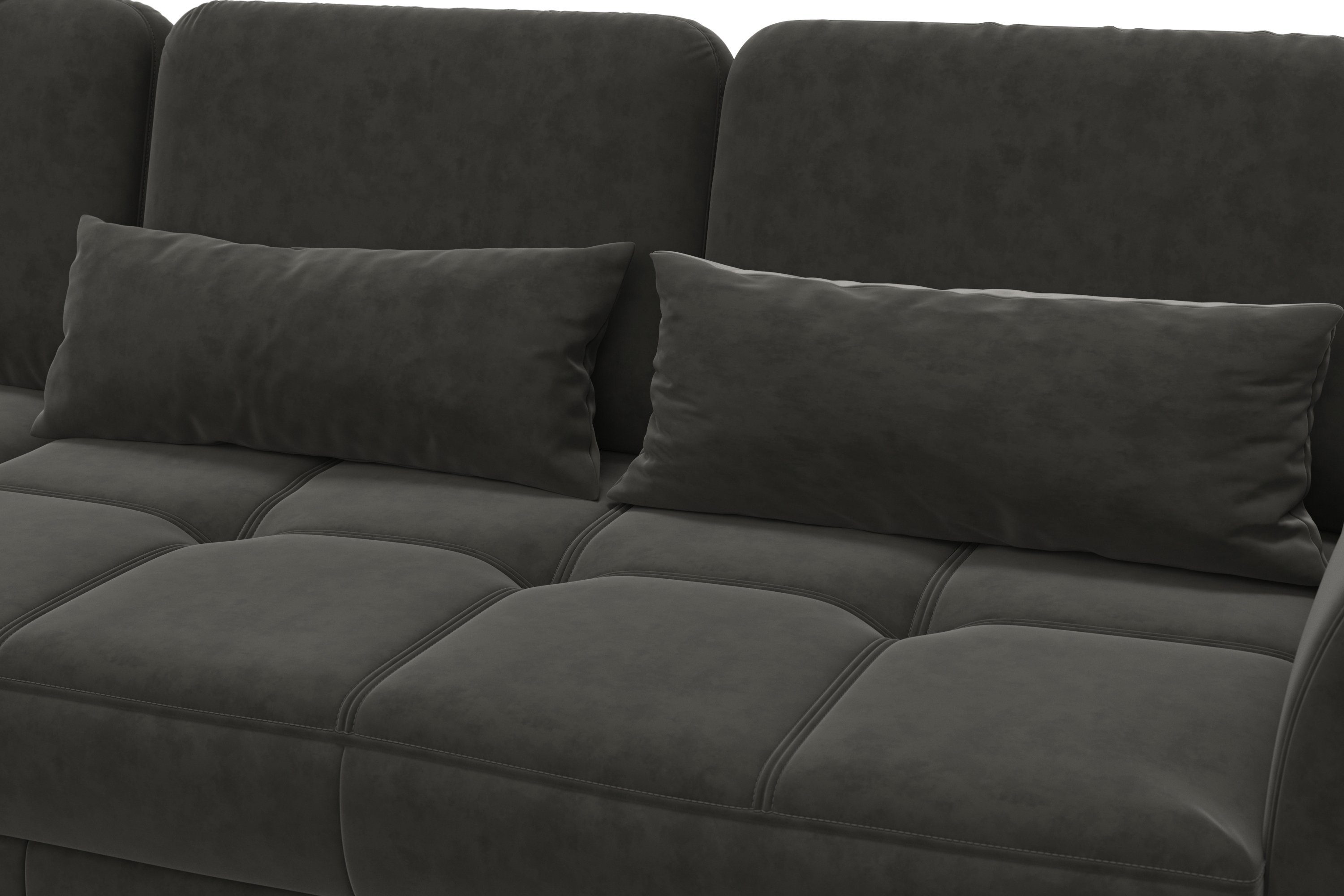 sit&more Hoekbank Bendigo L-vorm inclusief zitdiepteverstelling, bodemvrijheid 12 cm, in 2 pootkleuren
