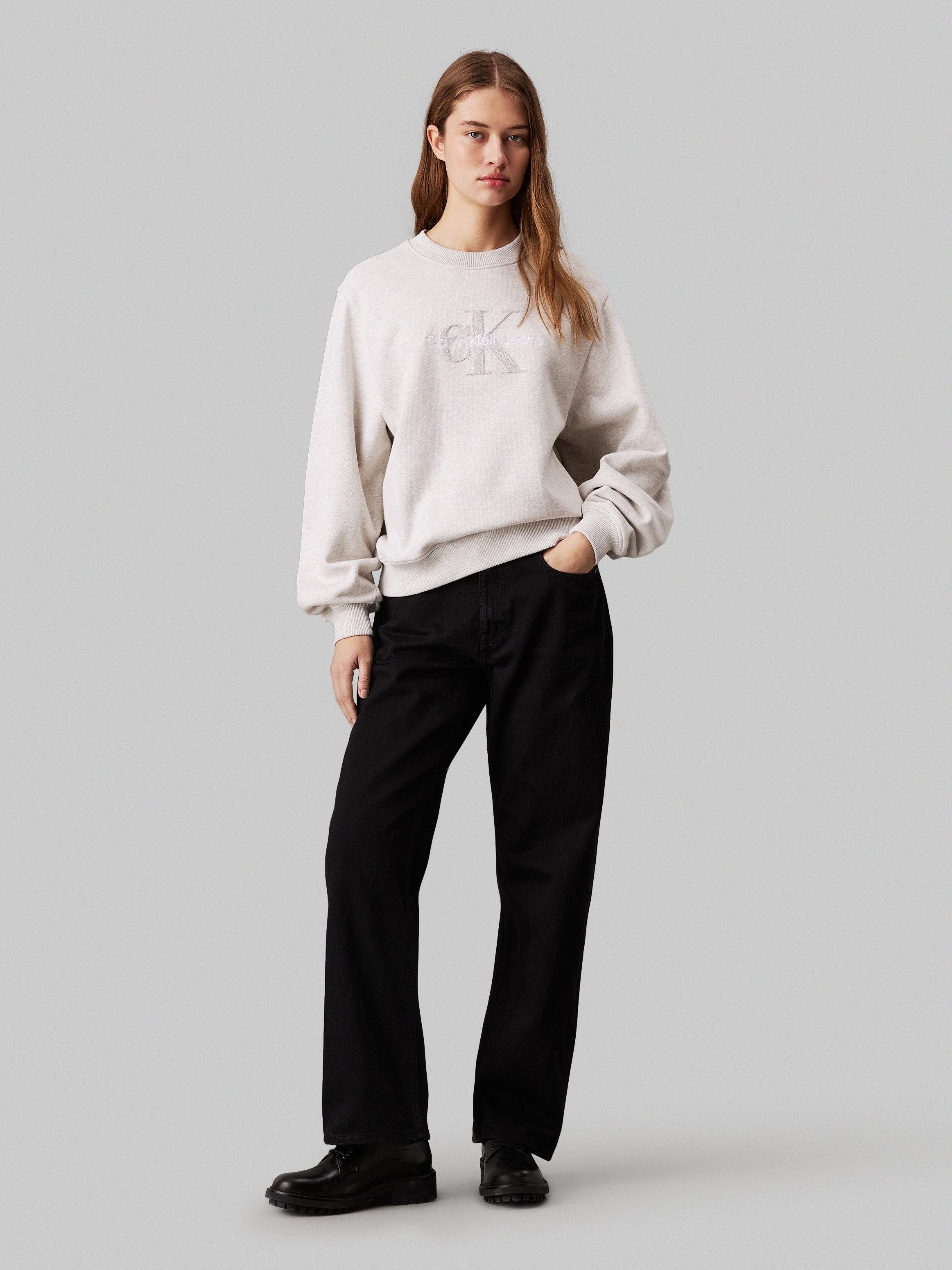 Calvin Klein Sweatshirt CHENILLE MONOLOGO CREWNECK