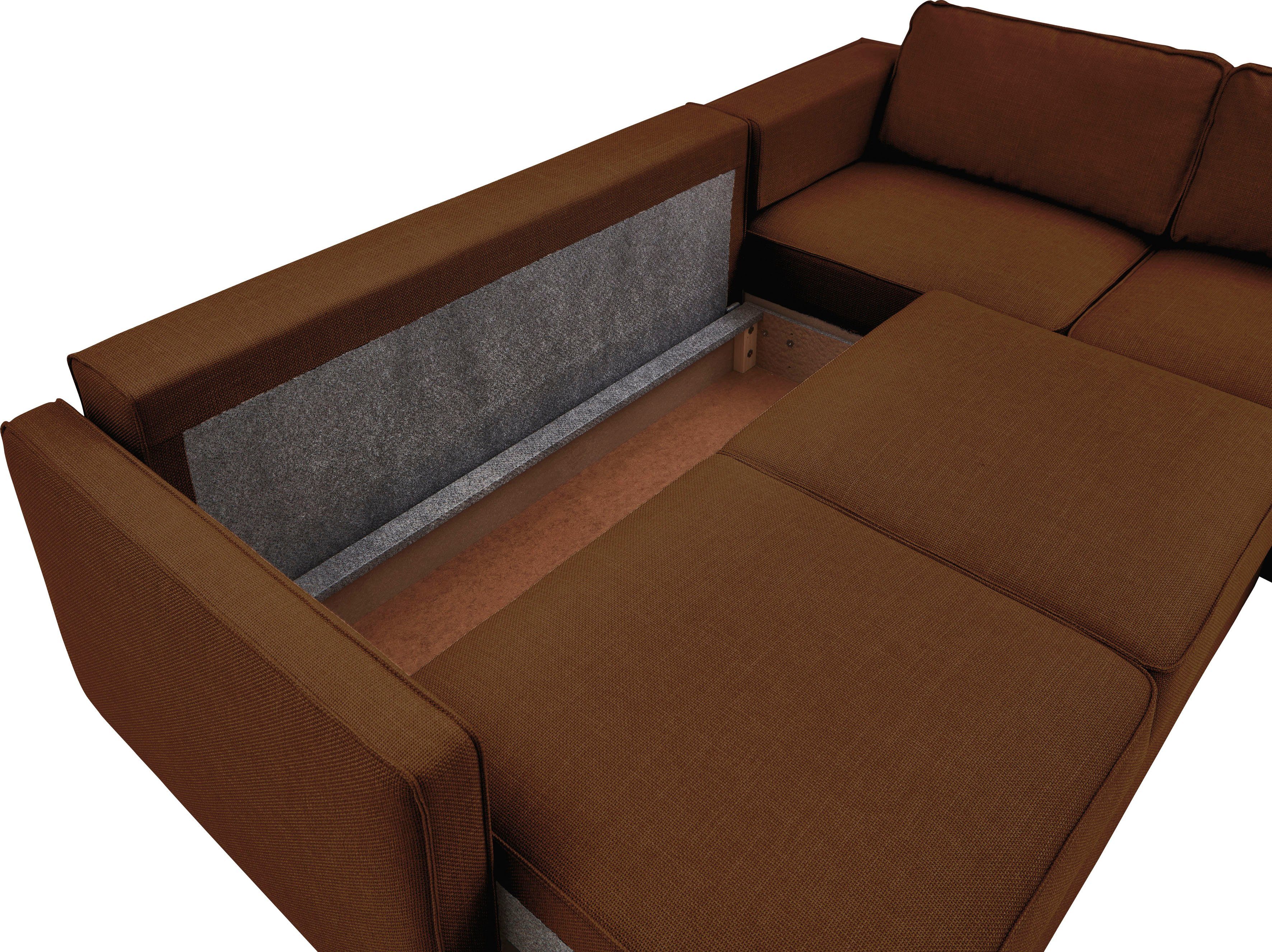 ATLANTIC home collection Slaapbank Chill Hoekbank met slaapfunctie en bedlade