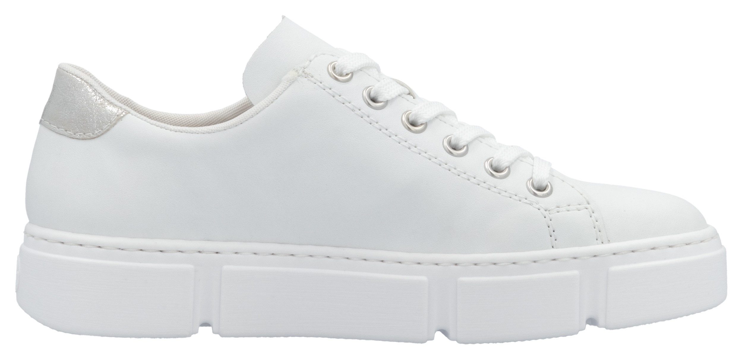 Rieker Plateausneakers in monochrome uitstraling, vrijetijdsschoen, lage schoen, veterschoen