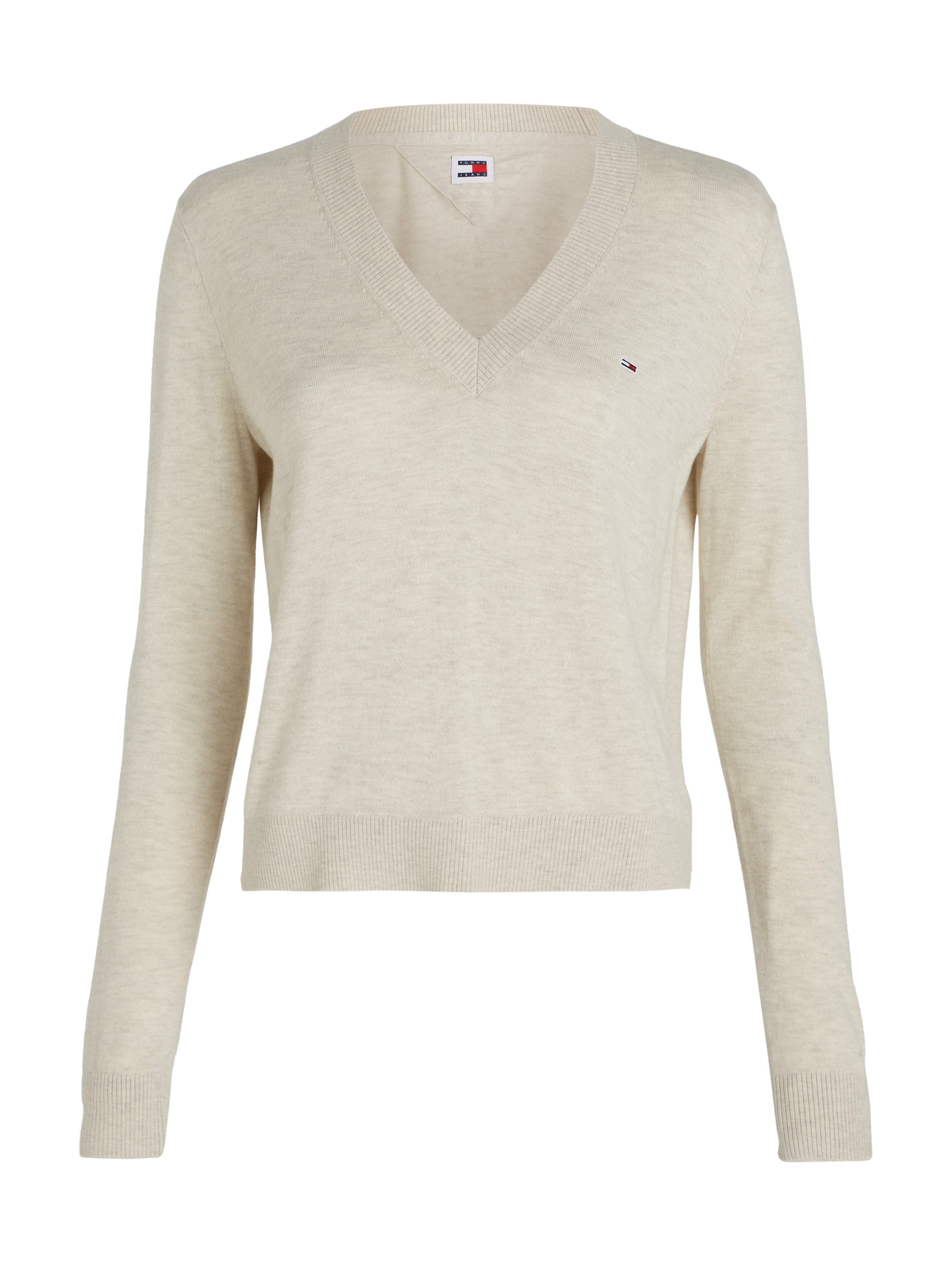 TOMMY JEANS Gebreide trui TJW ESSENTIAL VNECK SWEATER EXT