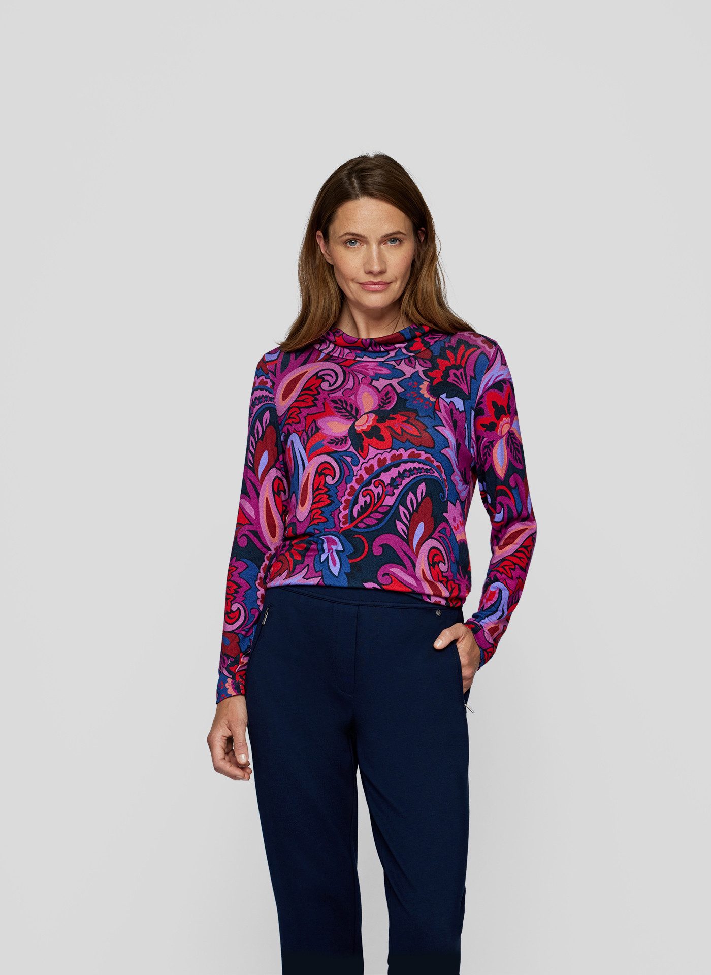 Rabe Shirt met lange mouwen met gebloemde all-over print