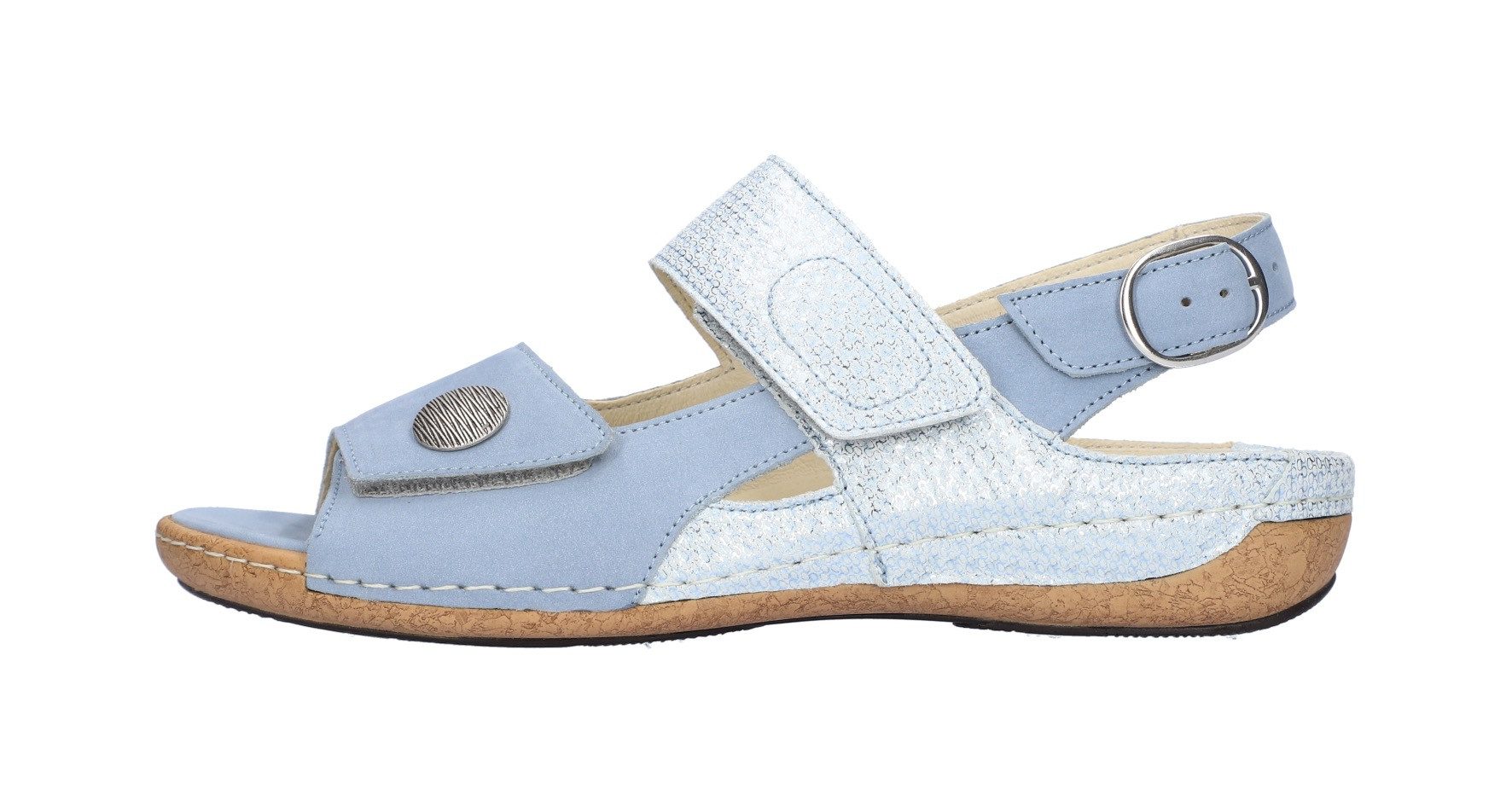 Waldläufer Sandalen HELIETT , zomerschoen, klittenbandschoen, sleehak, in comfortwijdte h (=zeer breed)