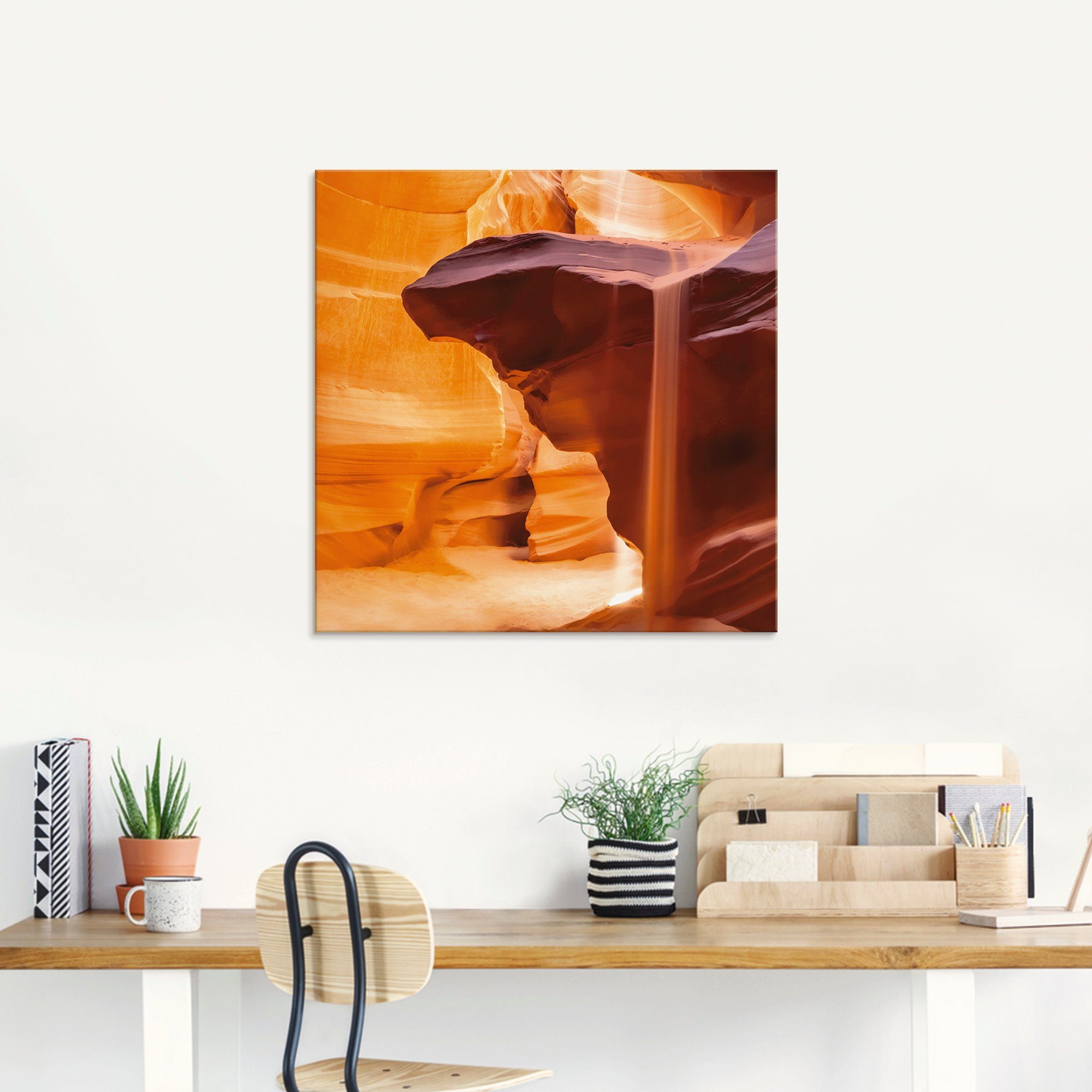 Artland Print op glas Antelope Canyon zandstorm