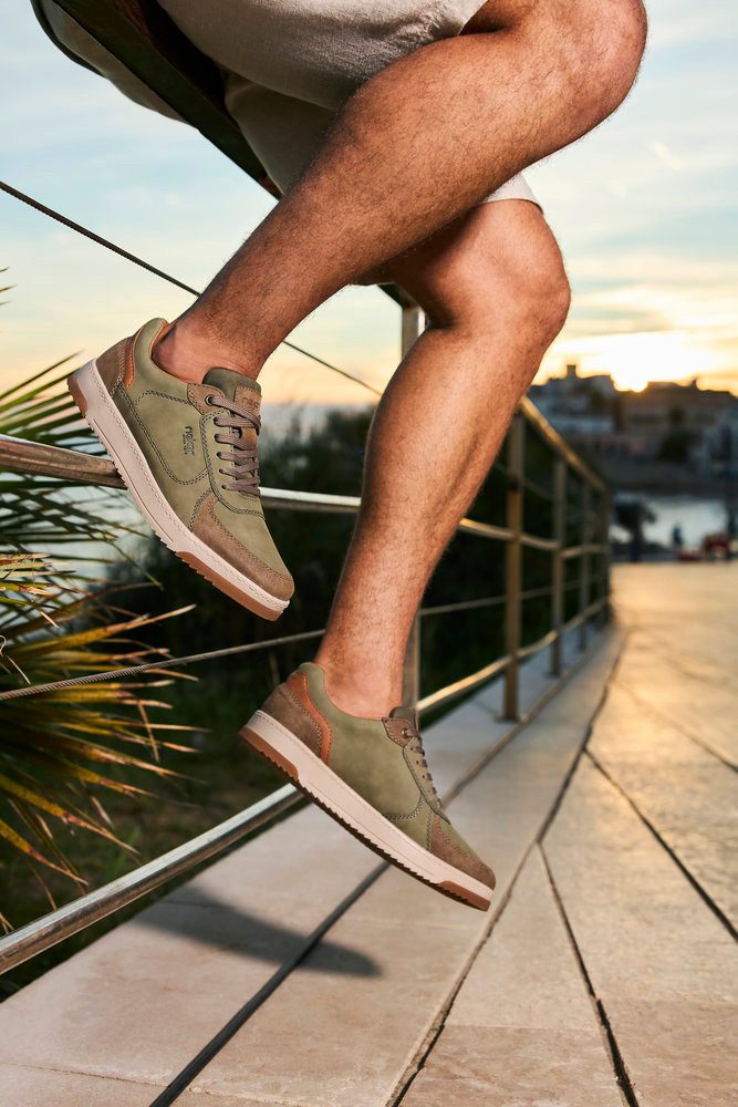 Rieker Sneakers , vrijetijdsschoen, halfschoen, veterschoen met gepolsterde schacht