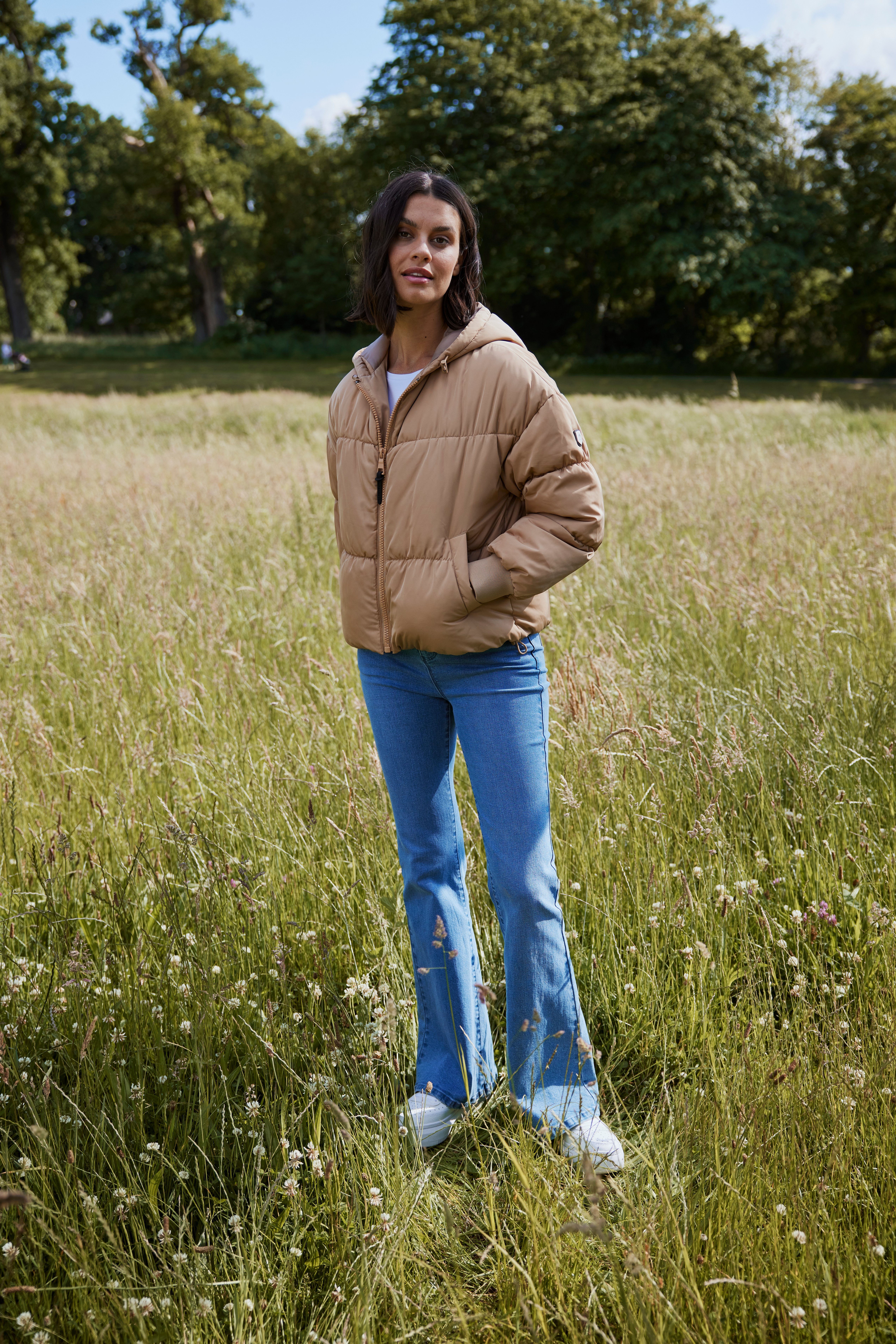AJC High-waist jeans in flared vorm in 5-pocket-stijl