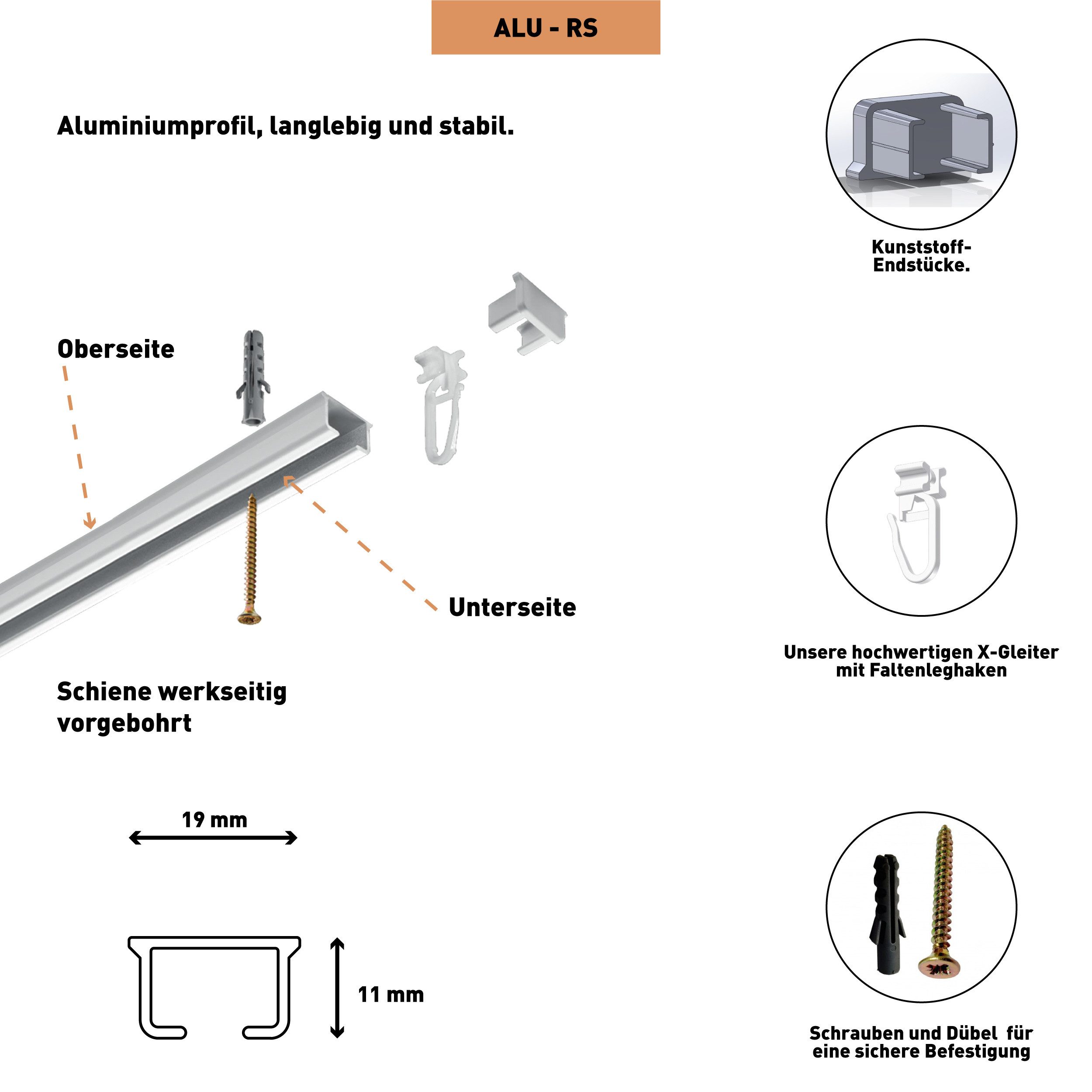 SN DECO GROUP Gordijnrail Objectrails RS