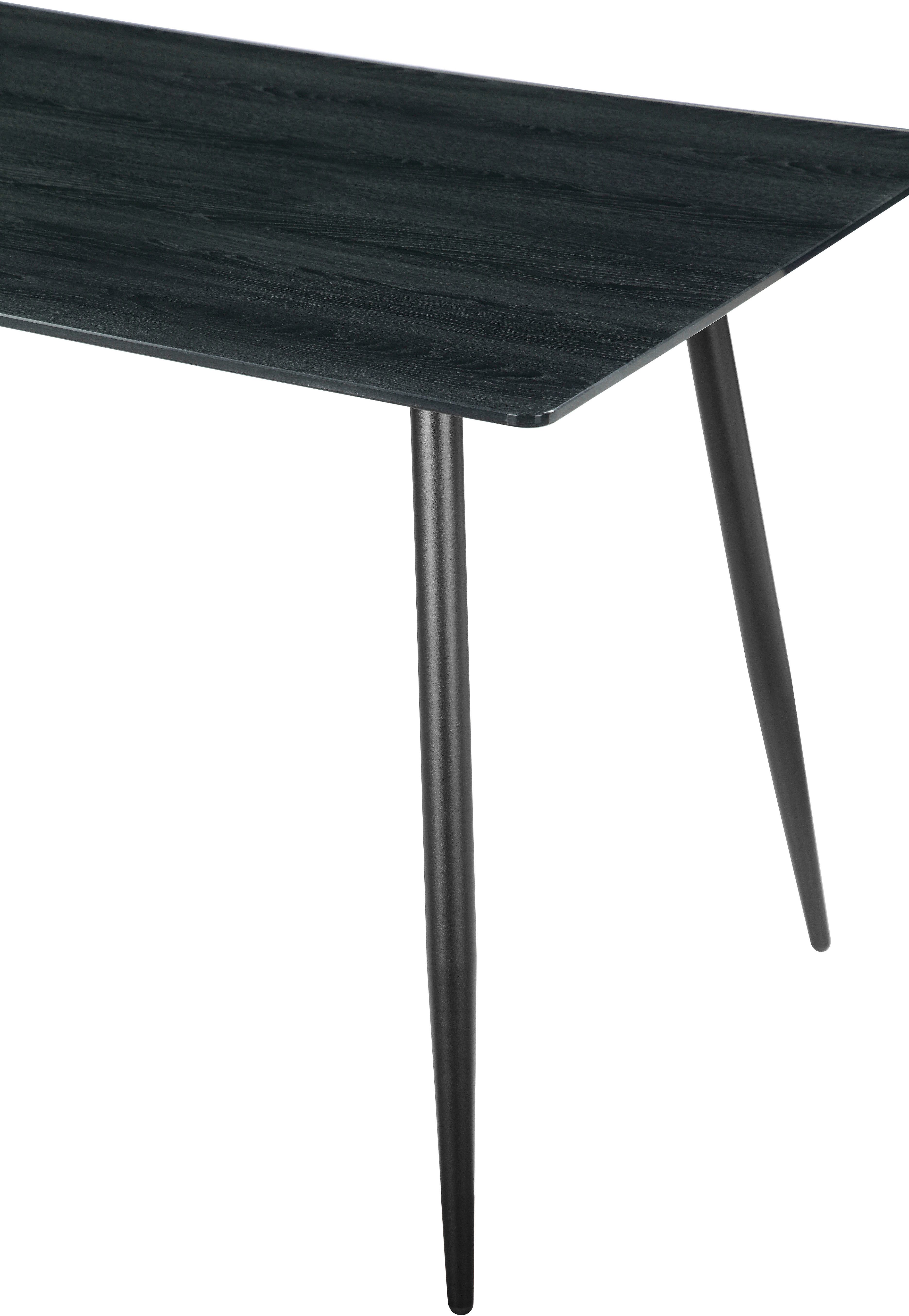Home affaire Eettafel Turah, TOPSELLER! met glazen blad in houtlook, tijdloos ontwerp, onderhoudsvriendelijk