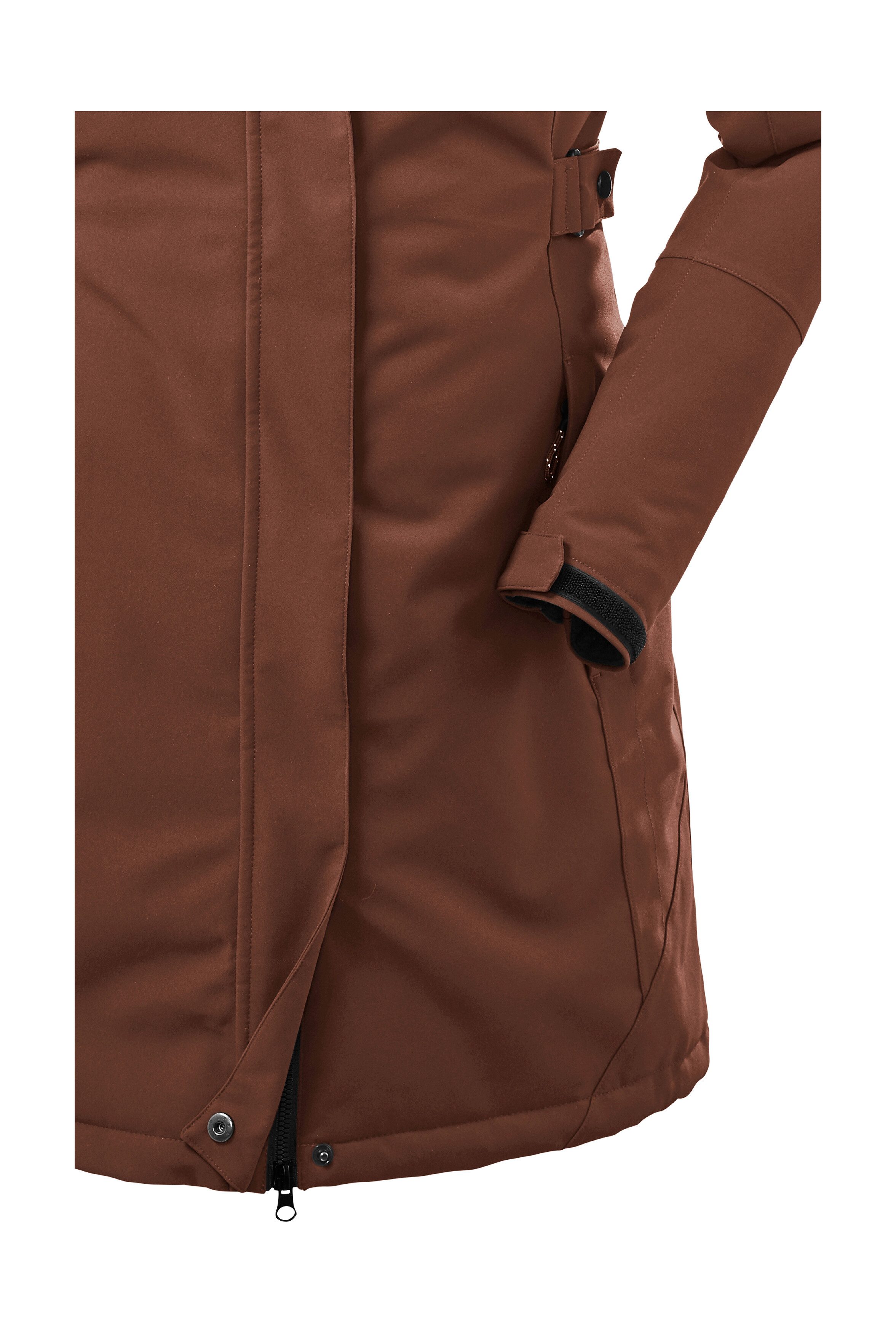 Killtec Parka KOW 165 WMN PRK Water- en winddichte parka met teddyfleece en afneembare capuchon