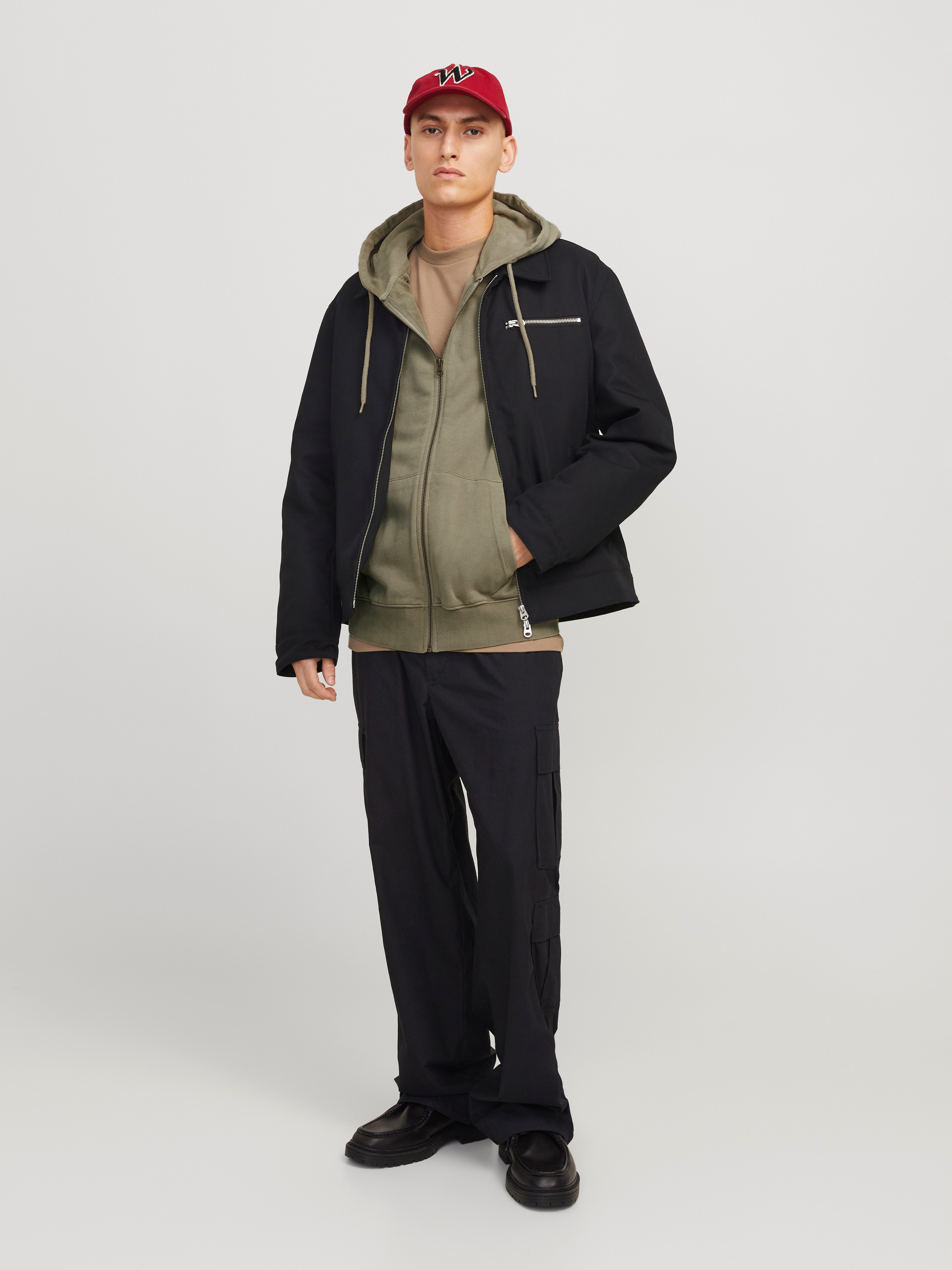 Jack & Jones Capuchonsweatvest JJECHARGE FADED SWEAT ZIP HOOD NOOS