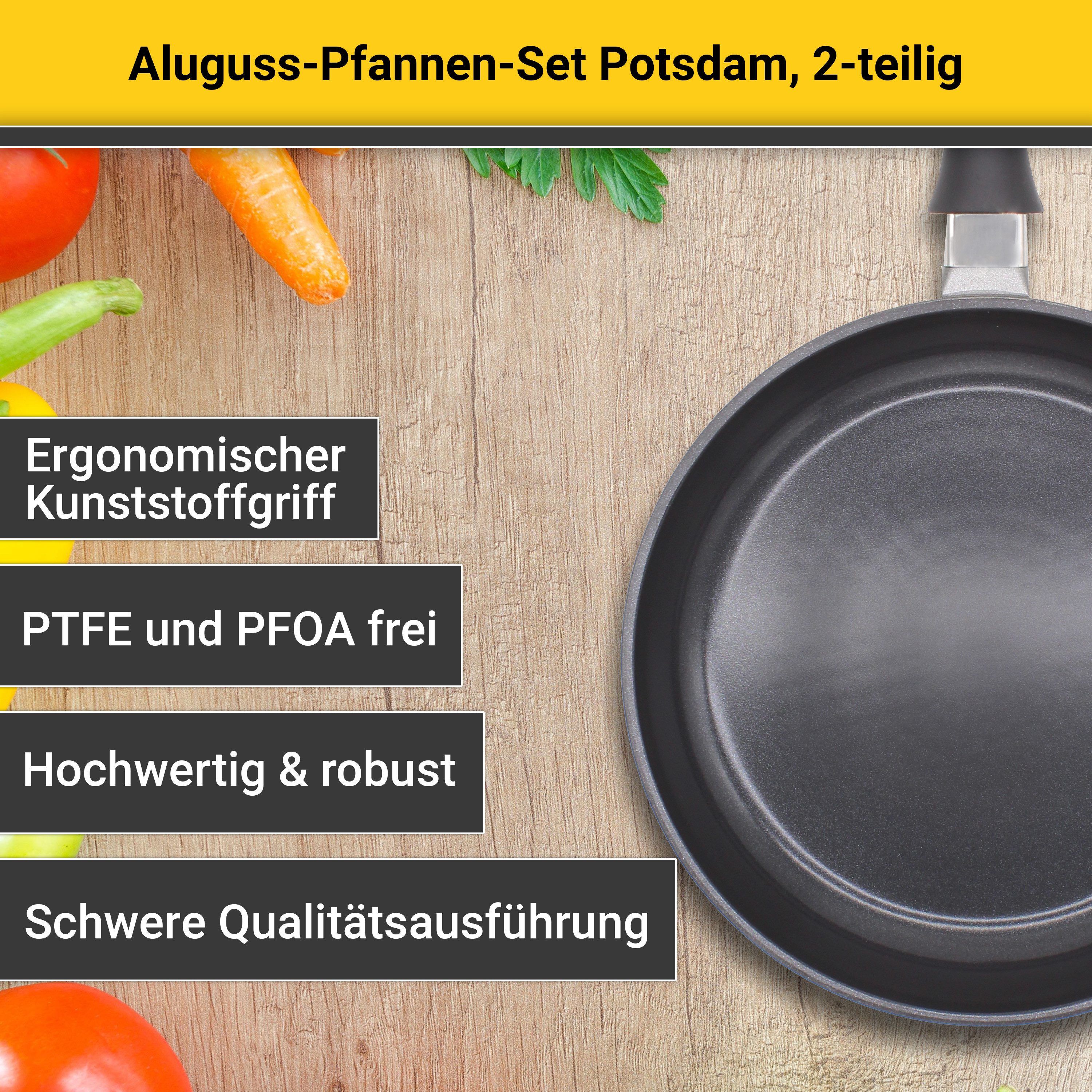 Krüger Pannenset Aluminium giet pan set Potsdam, 2-delig. (set, 2-delig)