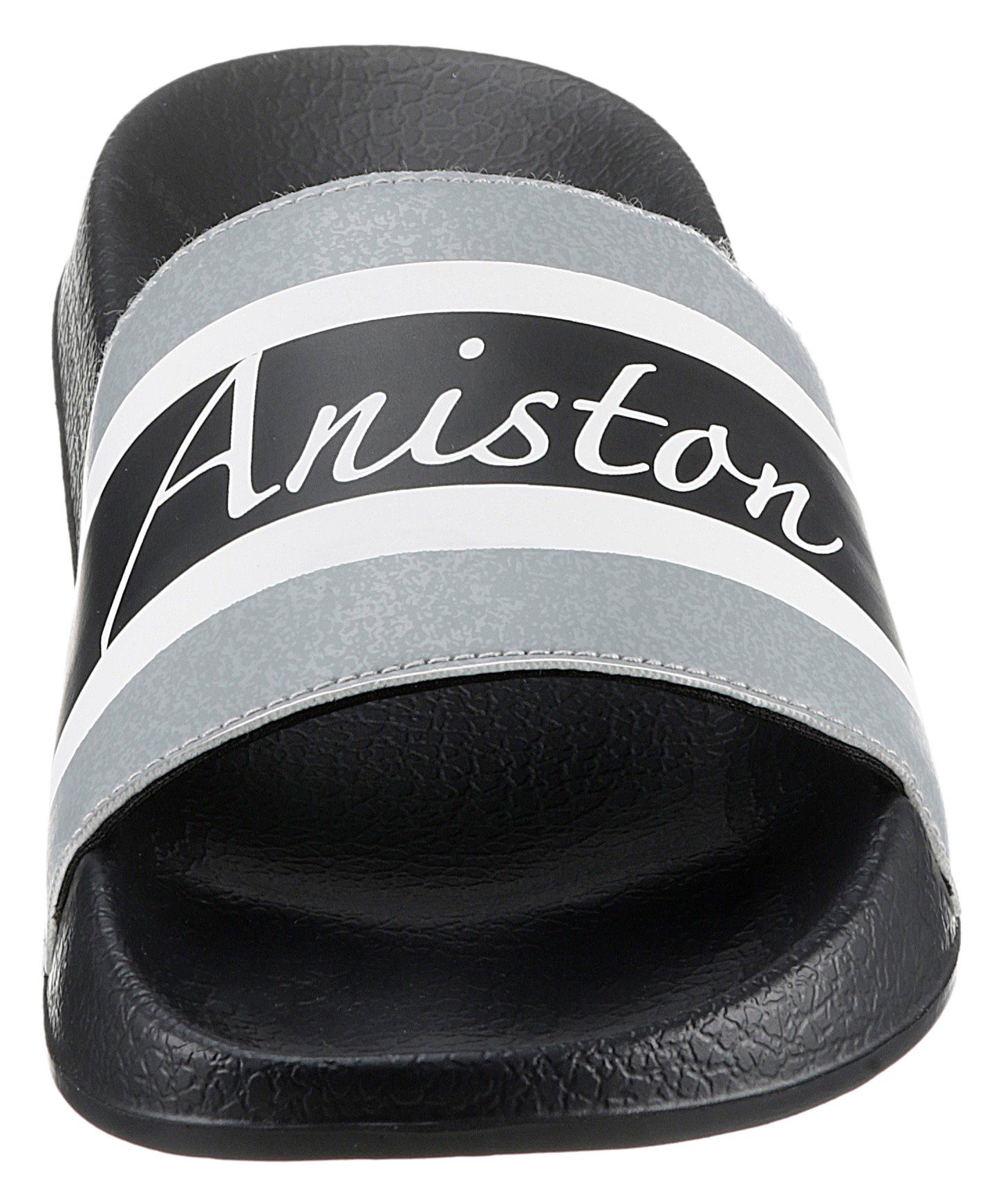 Aniston by BAUR Badslippers in streepdesign en met opdruk