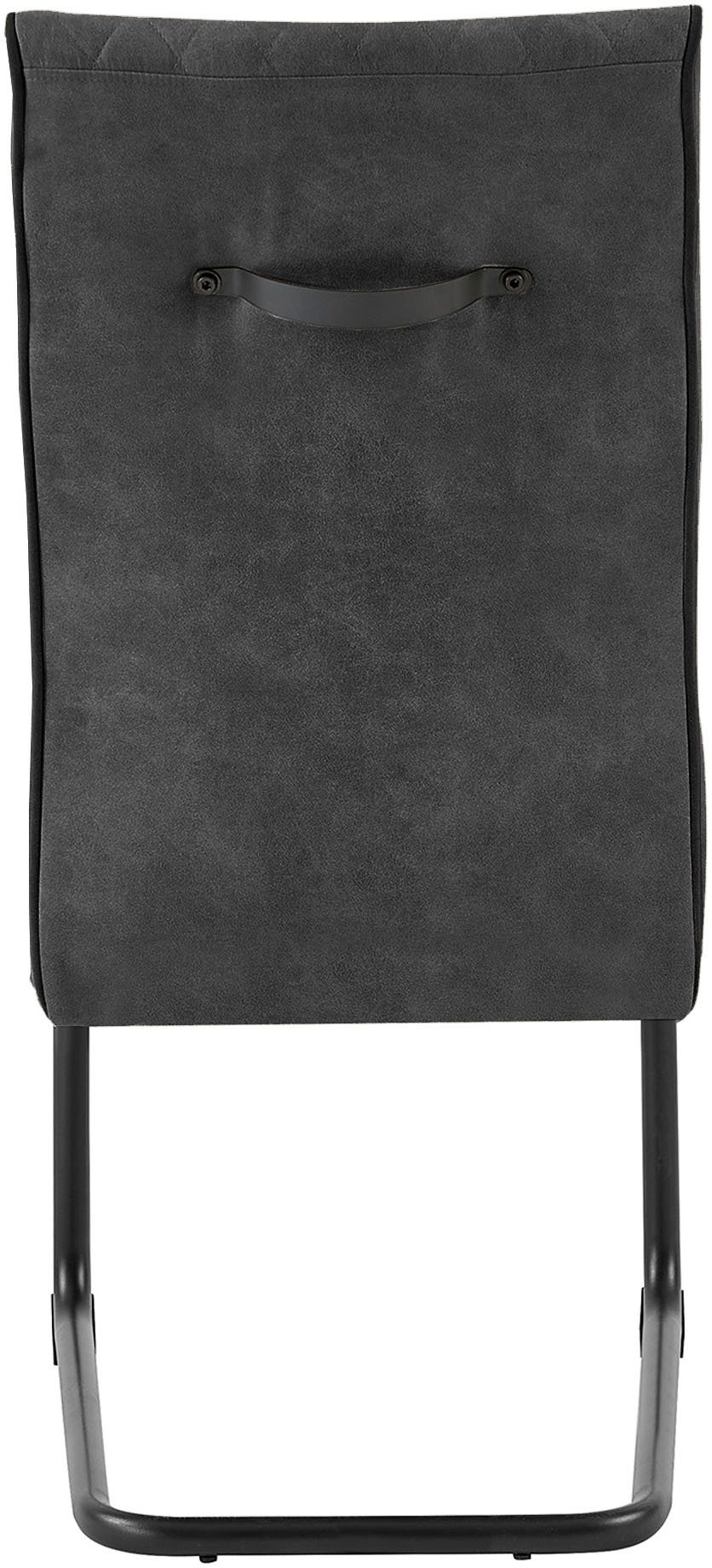 byLIVING Vrijdragende stoel Maria-XXL set van 2 met comfortabele verenbekleding en xxl belasting tot 150 kg (set, 2 stuks)