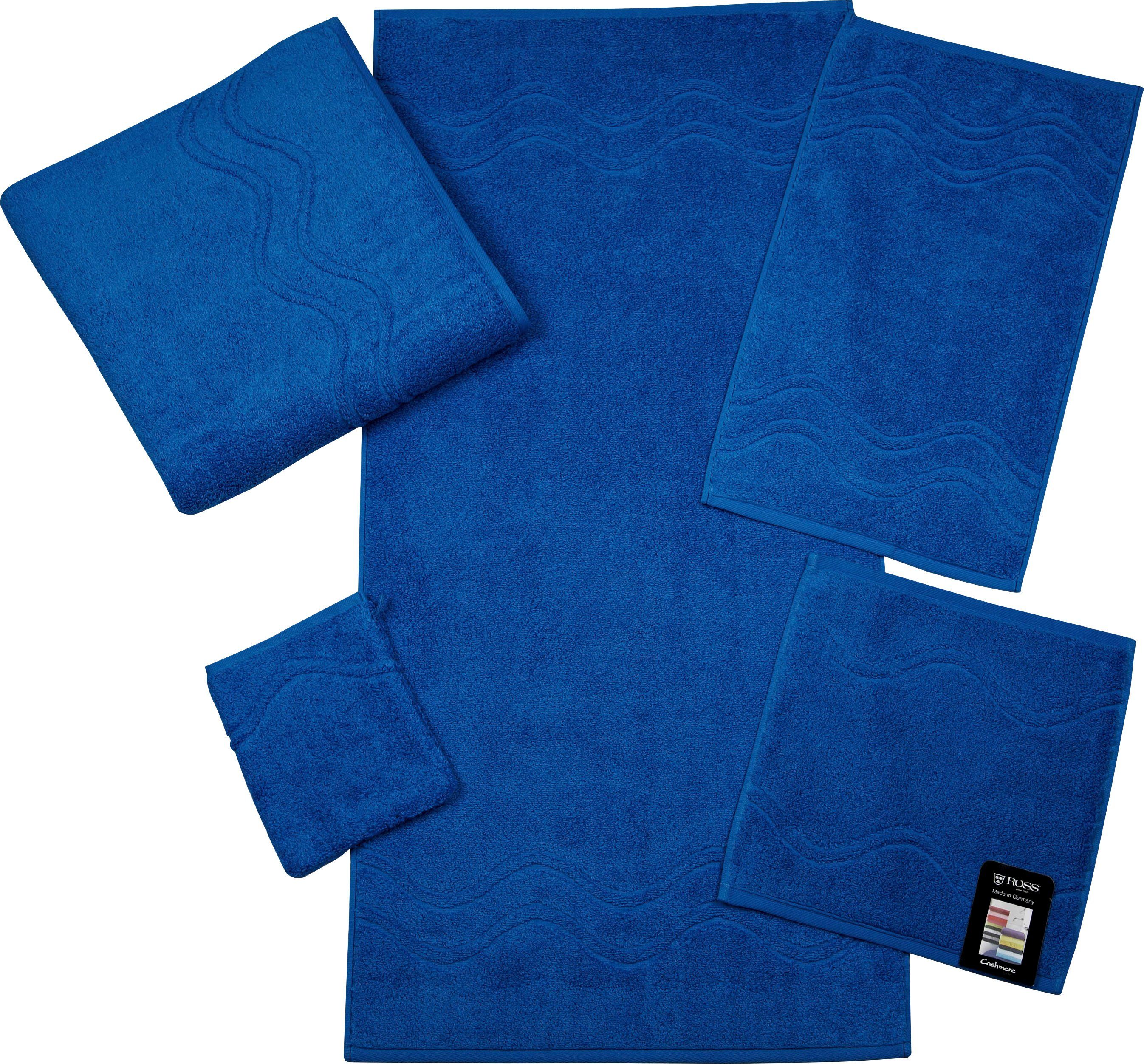 ROSS Douchelaken Cashmere feeling met golven-randdessin (1 stuk)